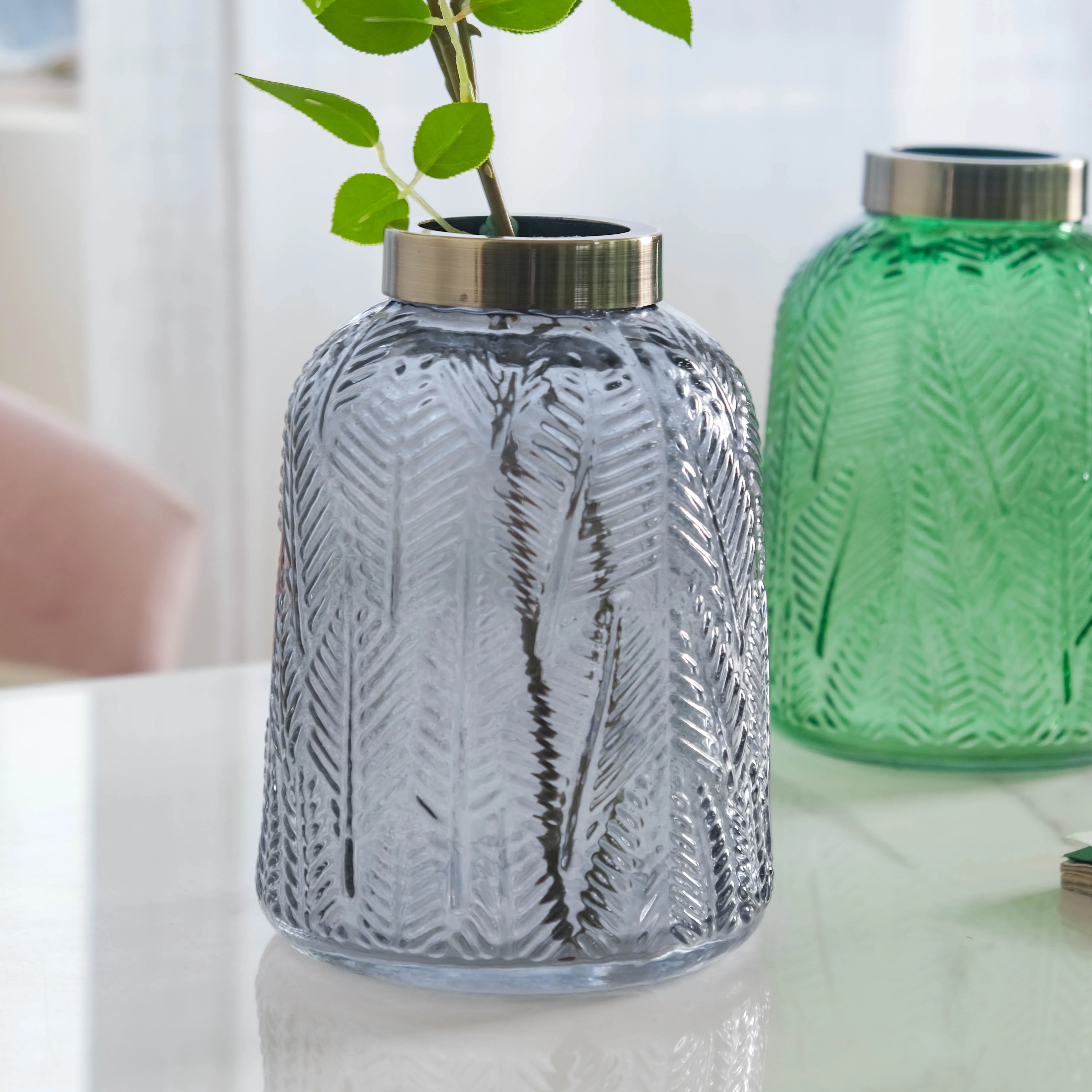 Large Bottle Glass Vase - Image 4