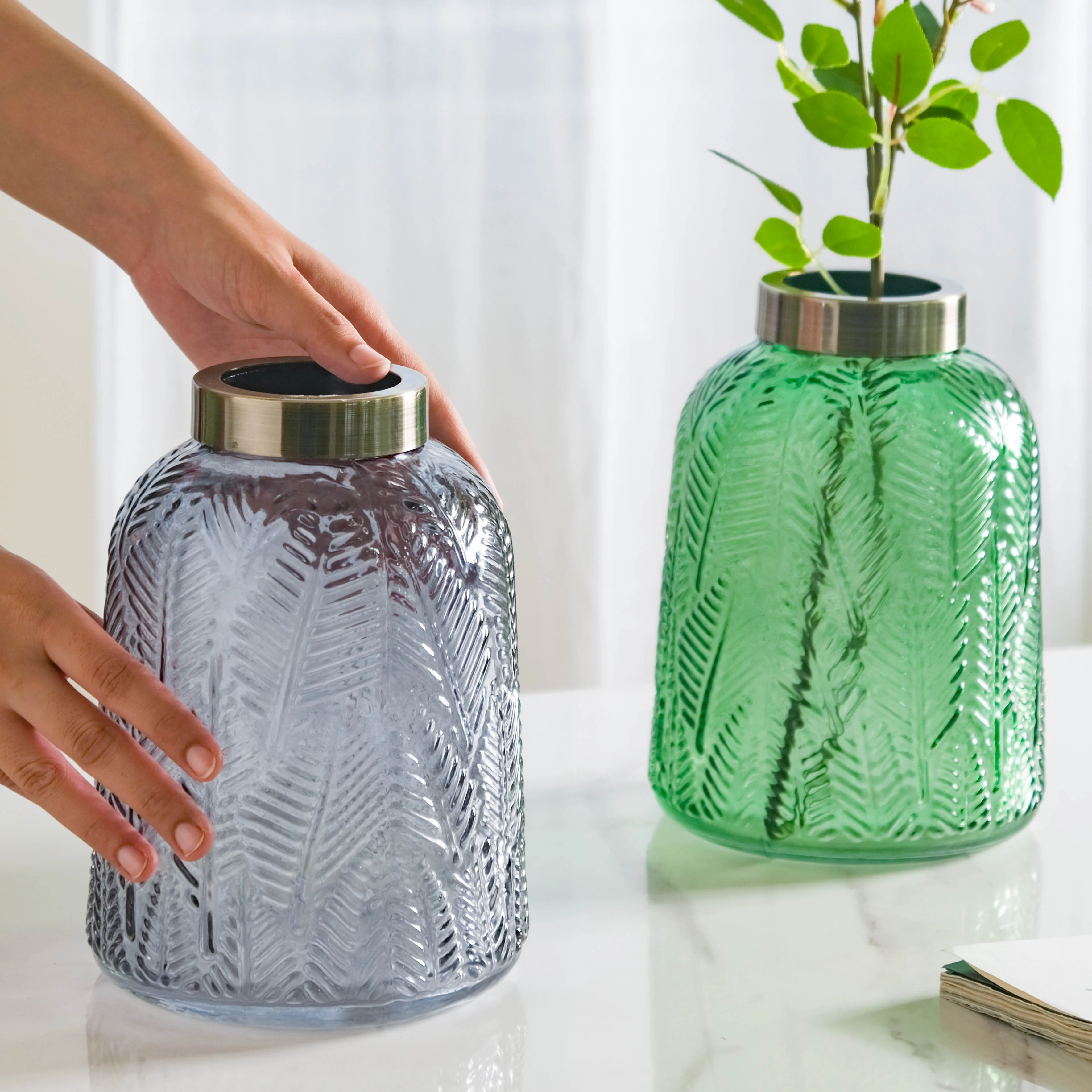 Large Bottle Glass Vase - Image 7