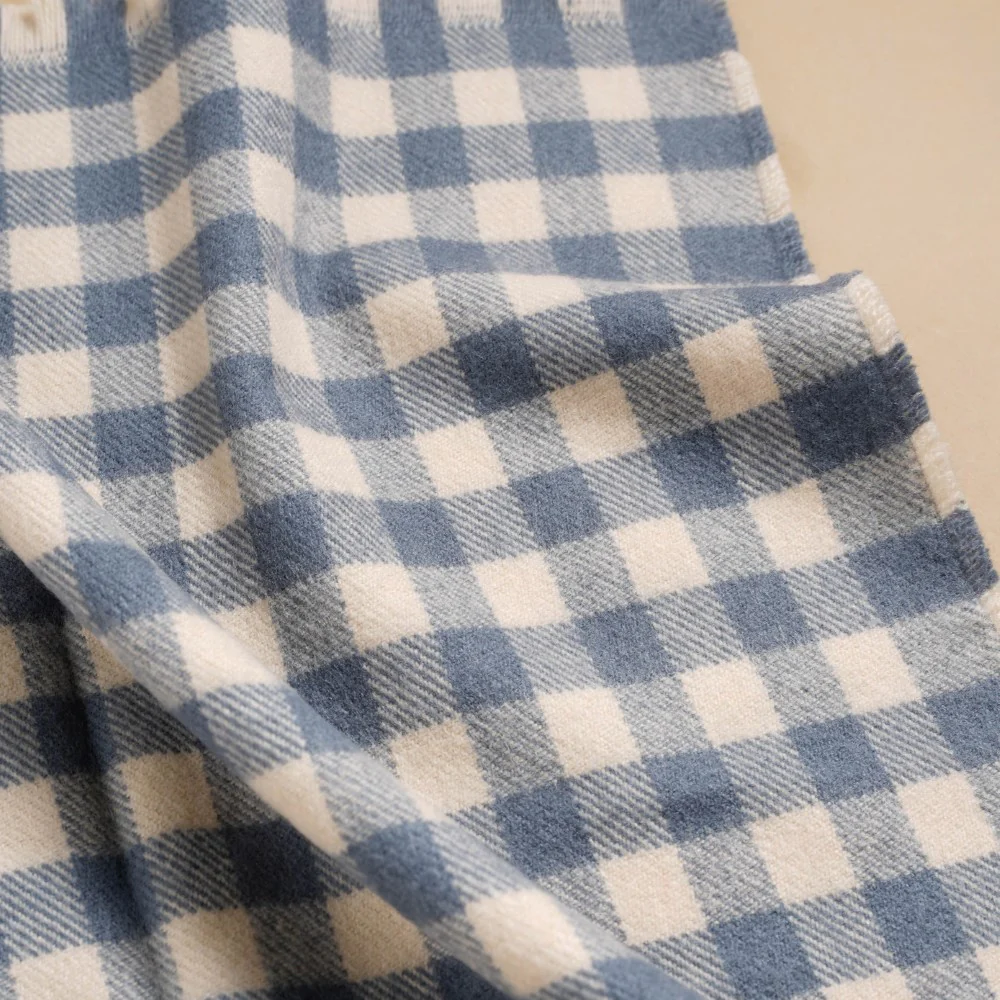 Large Chequered Blanket Scarf - Image 4