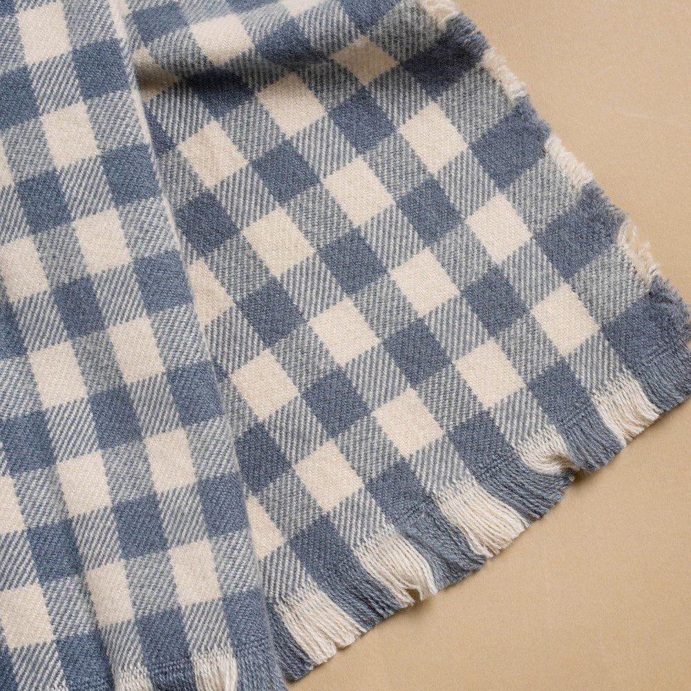 Large Chequered Blanket Scarf - Image 6