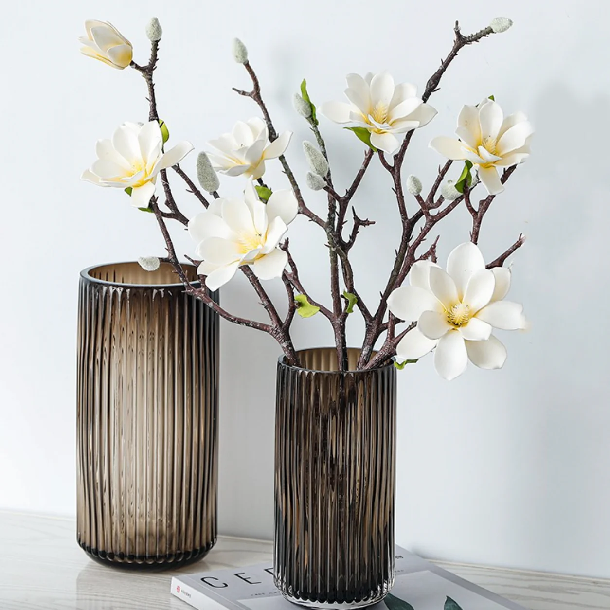 Large Glass Tube Vase - Image 3