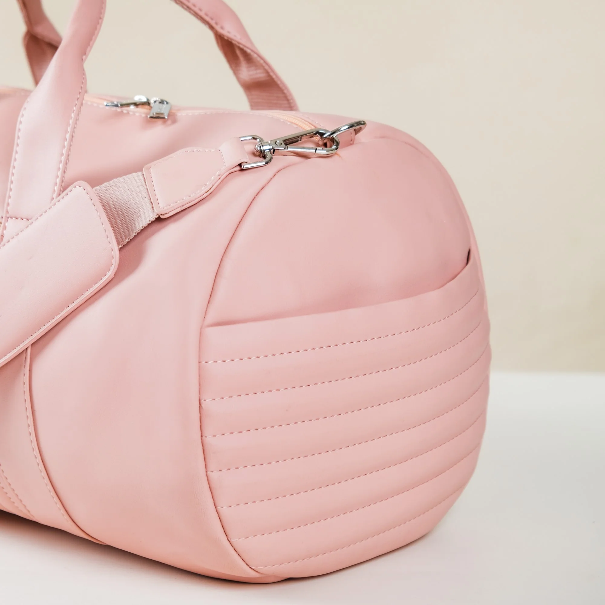 Large Travel Duffel Bag Pink 17x9 Inch - Image 16