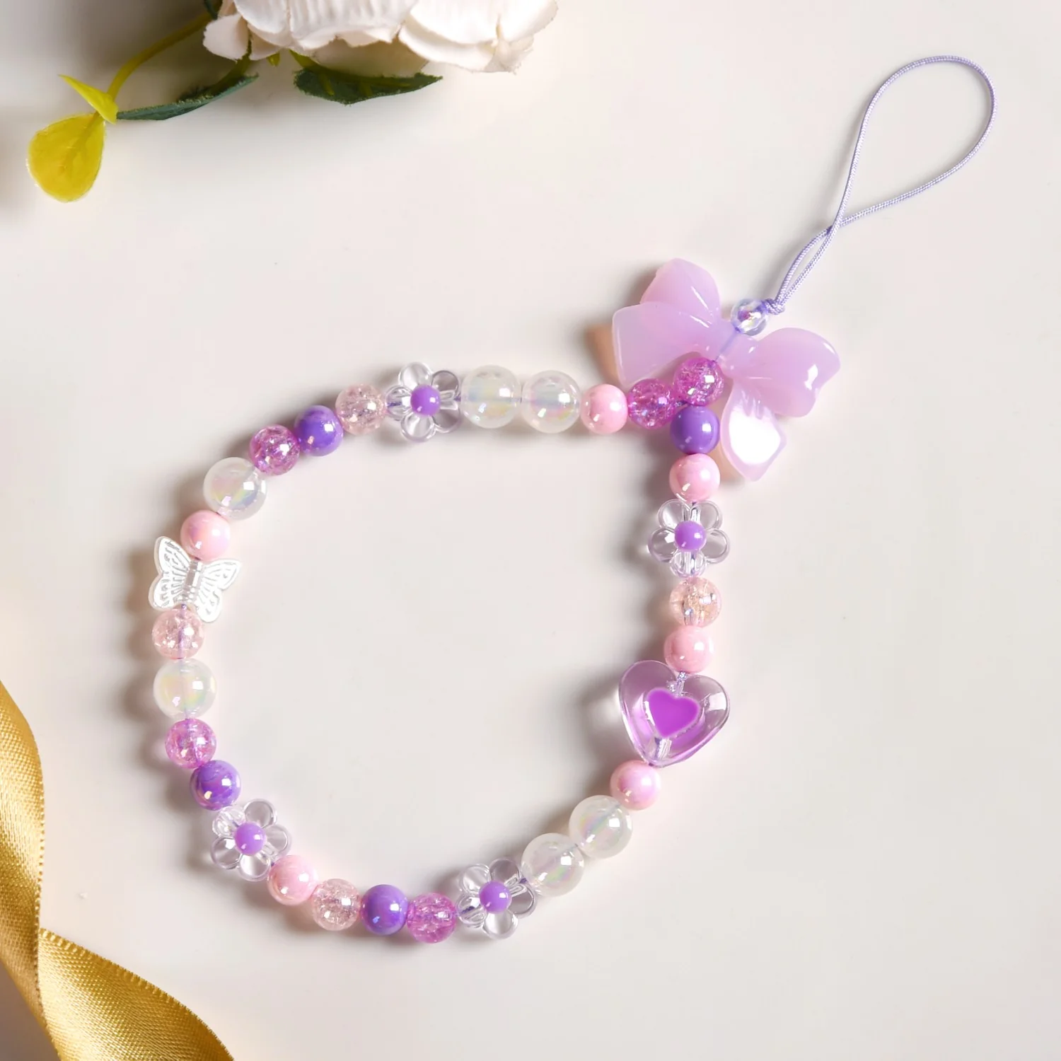 Lavender Blush Phone Charm Strap - Image 8