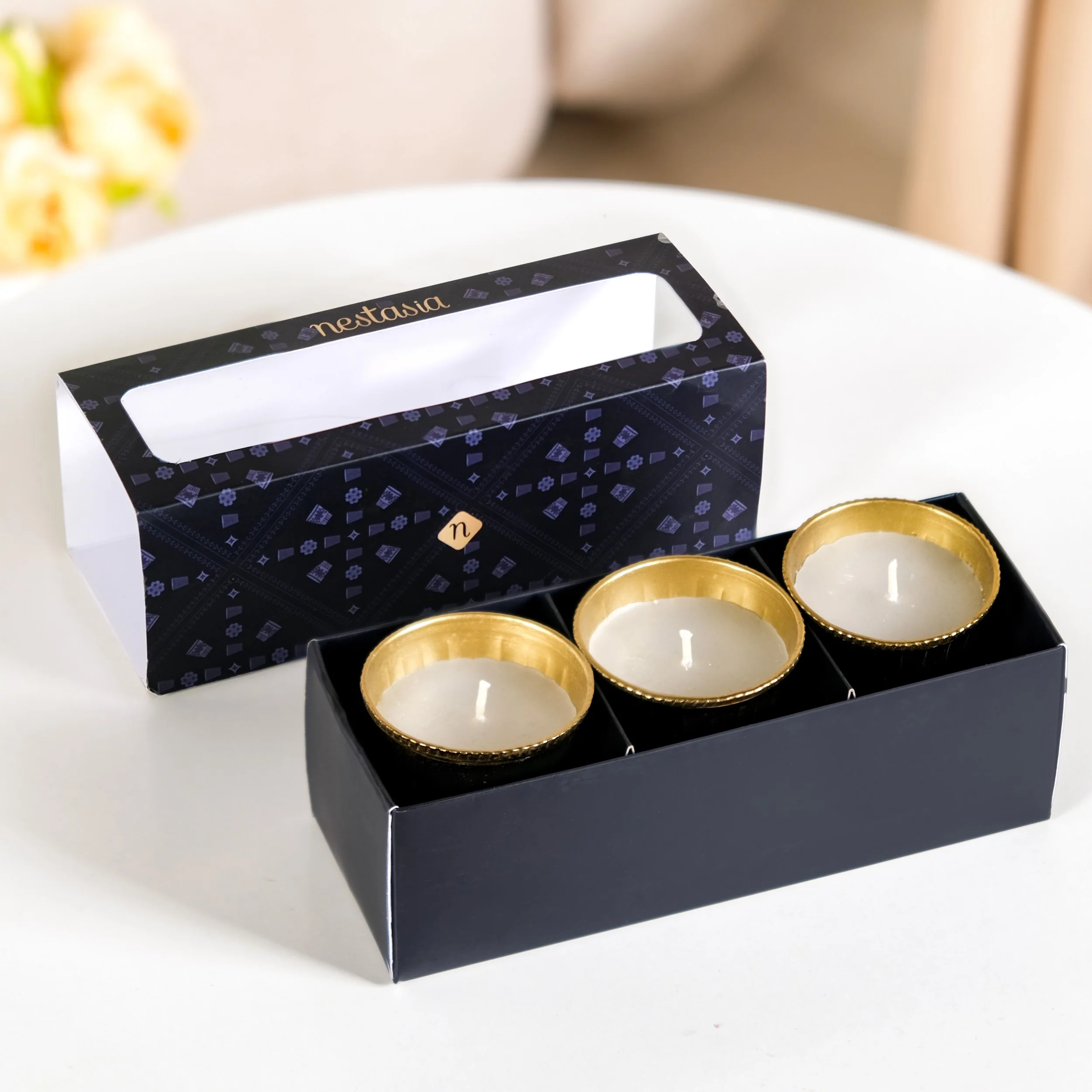 Lavender Candle Set Of 3 With Gift Box - Image 3