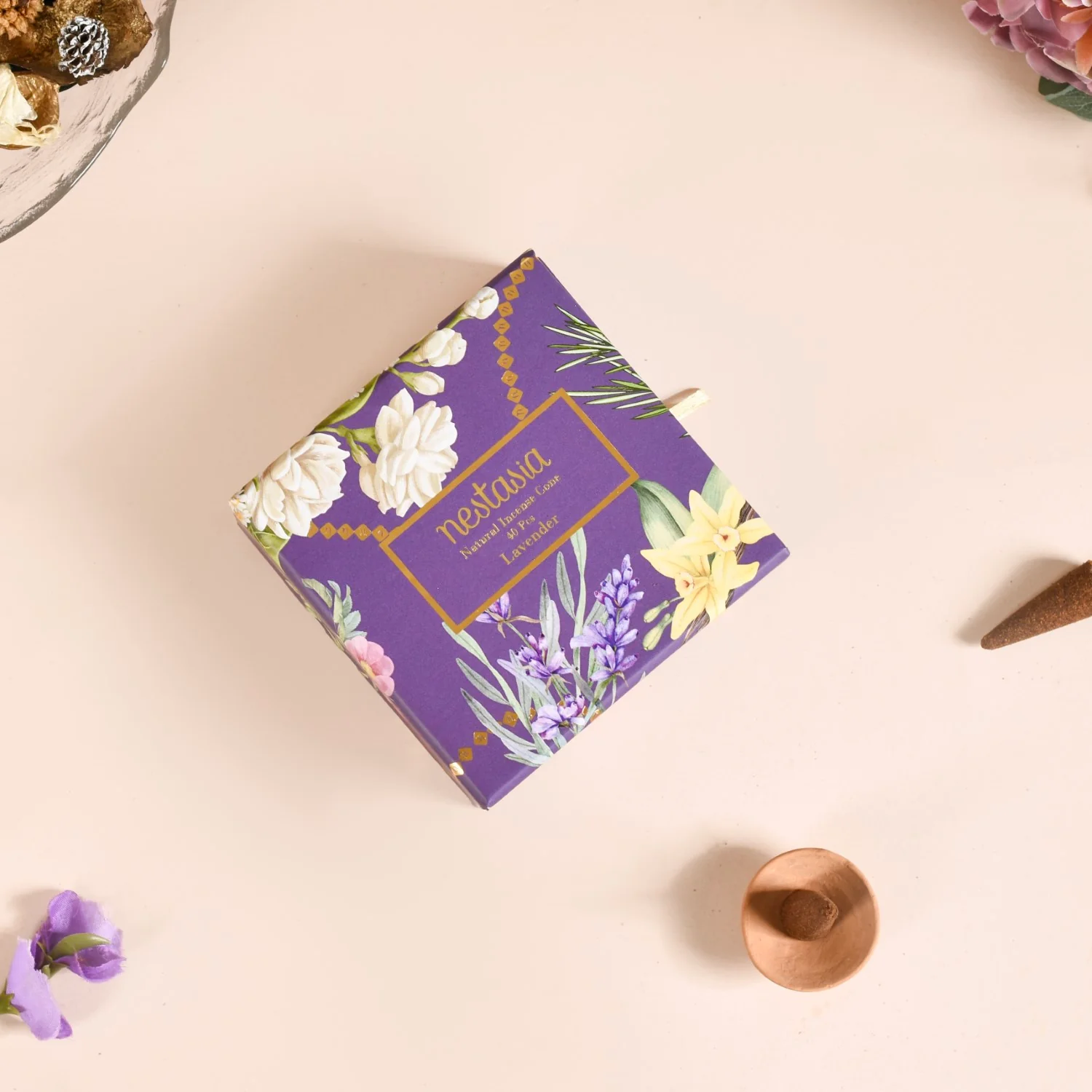 Lavender Fragrant Incense Cones Pack Of 40 - Image 6