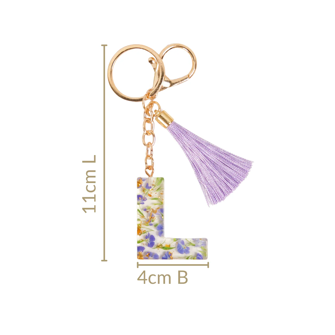 Lavender L Keychain With Dual Hooks - Image 4