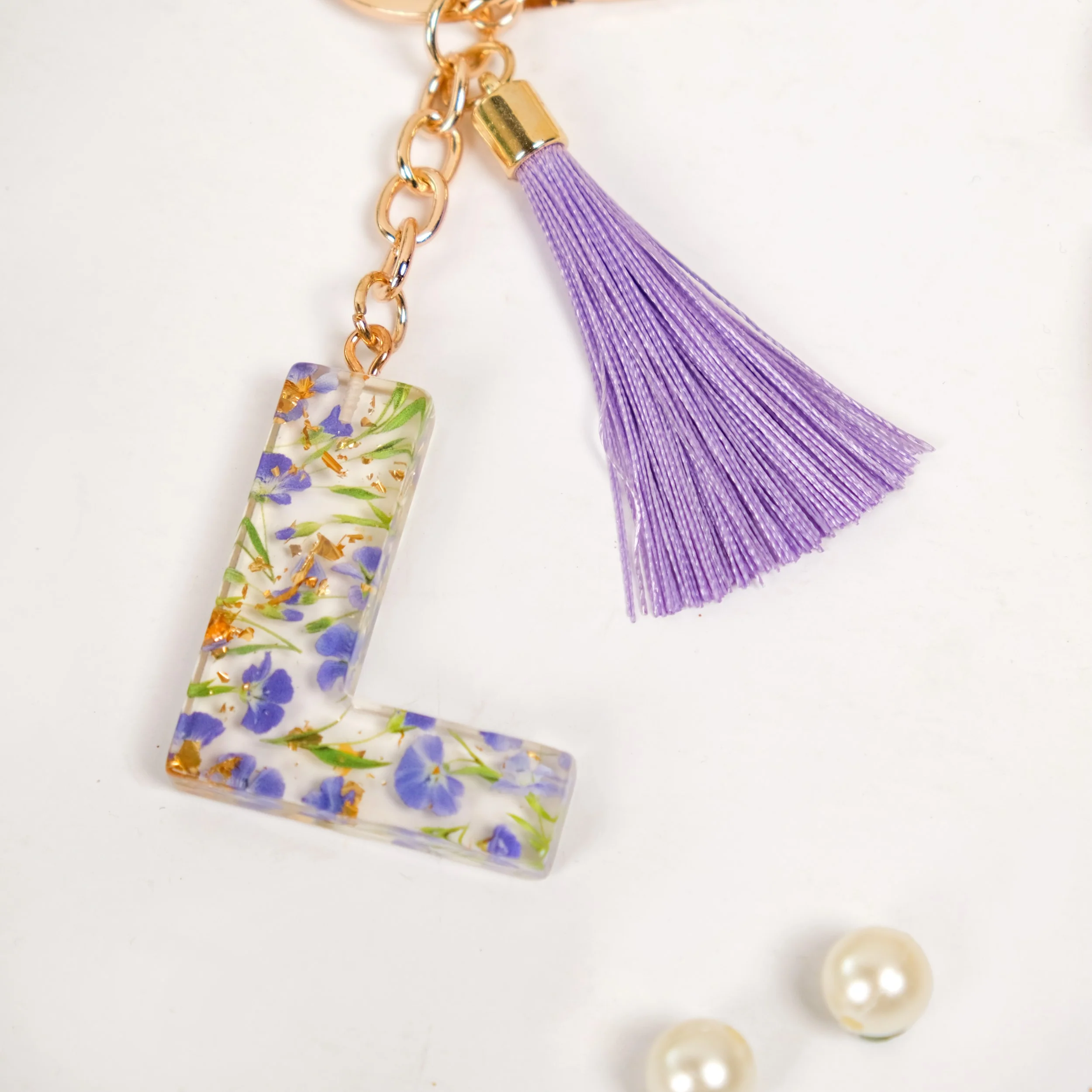 Lavender L Keychain With Dual Hooks - Image 7