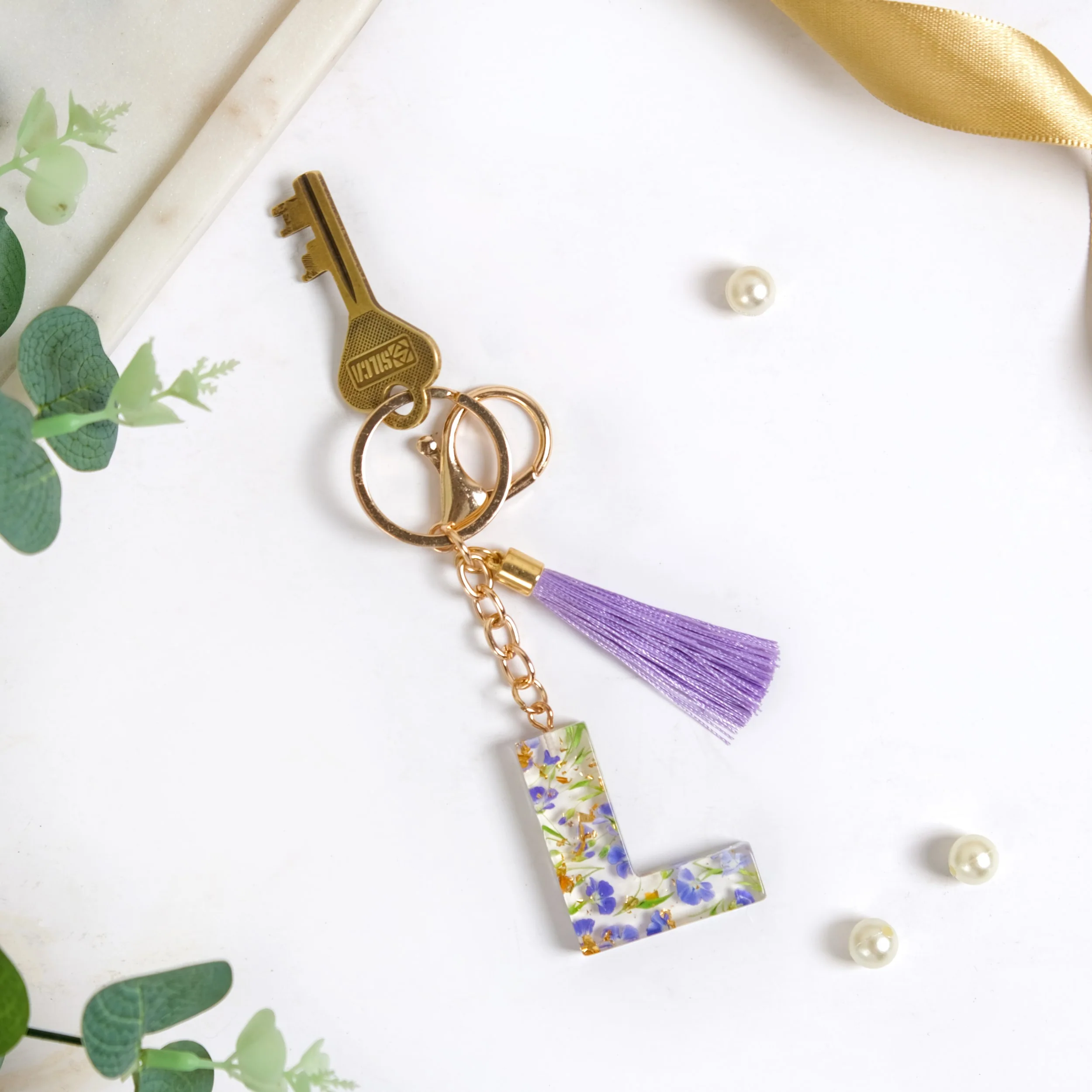 Lavender L Keychain With Dual Hooks - Image 8