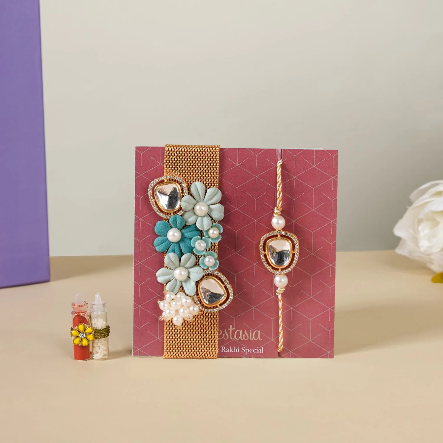 Lavender Raksha Bandhan Hamper Set Of 6 - Image 10