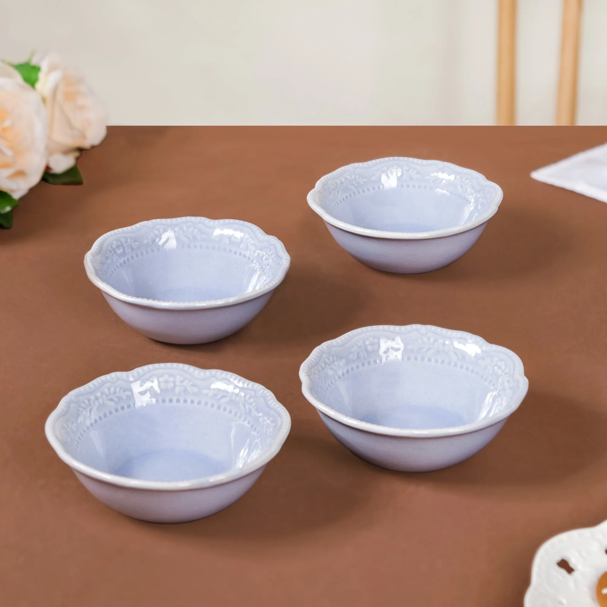 Lavender Vintage Ceramic Bowl Set Of 4 150ml - Image 8