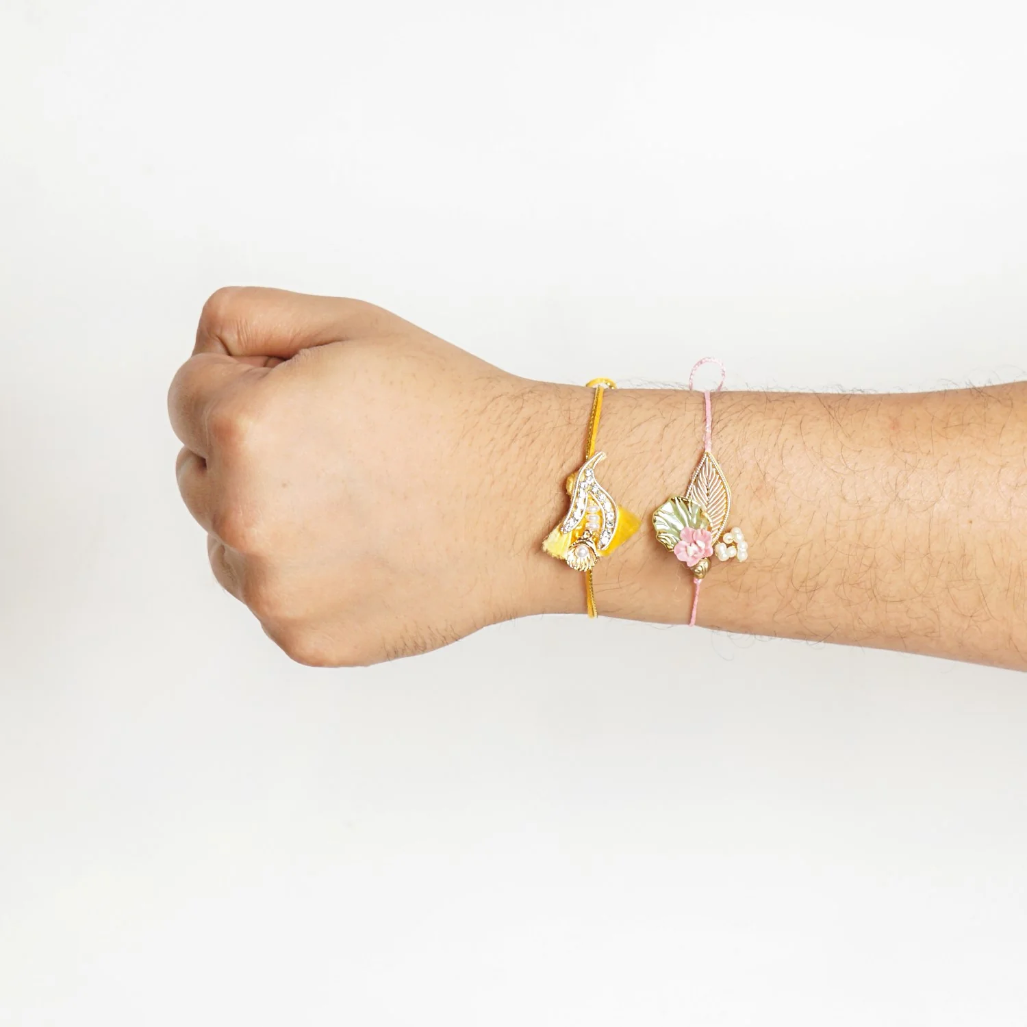 Leaf Embossed Rakhi For Brother Set Of 2 - Image 3