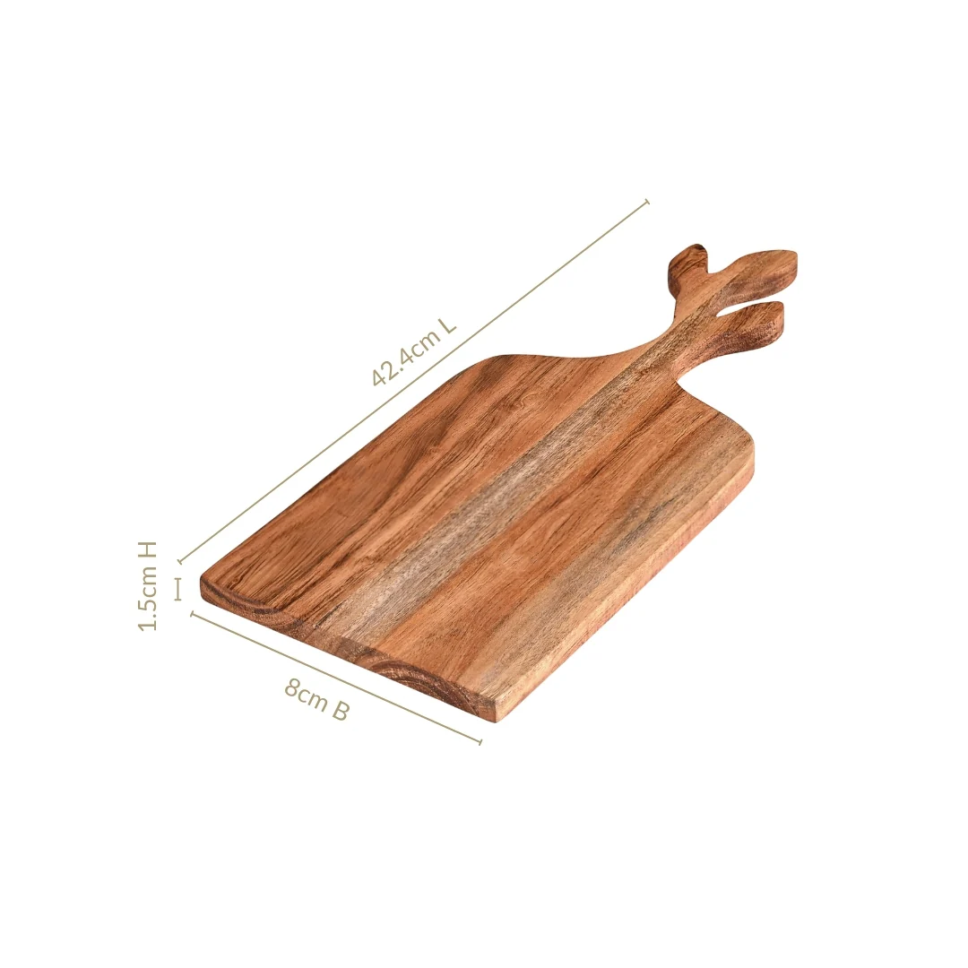 Leaf Handle Acacia Serving And Chopping Board 42x8cm - Image 3