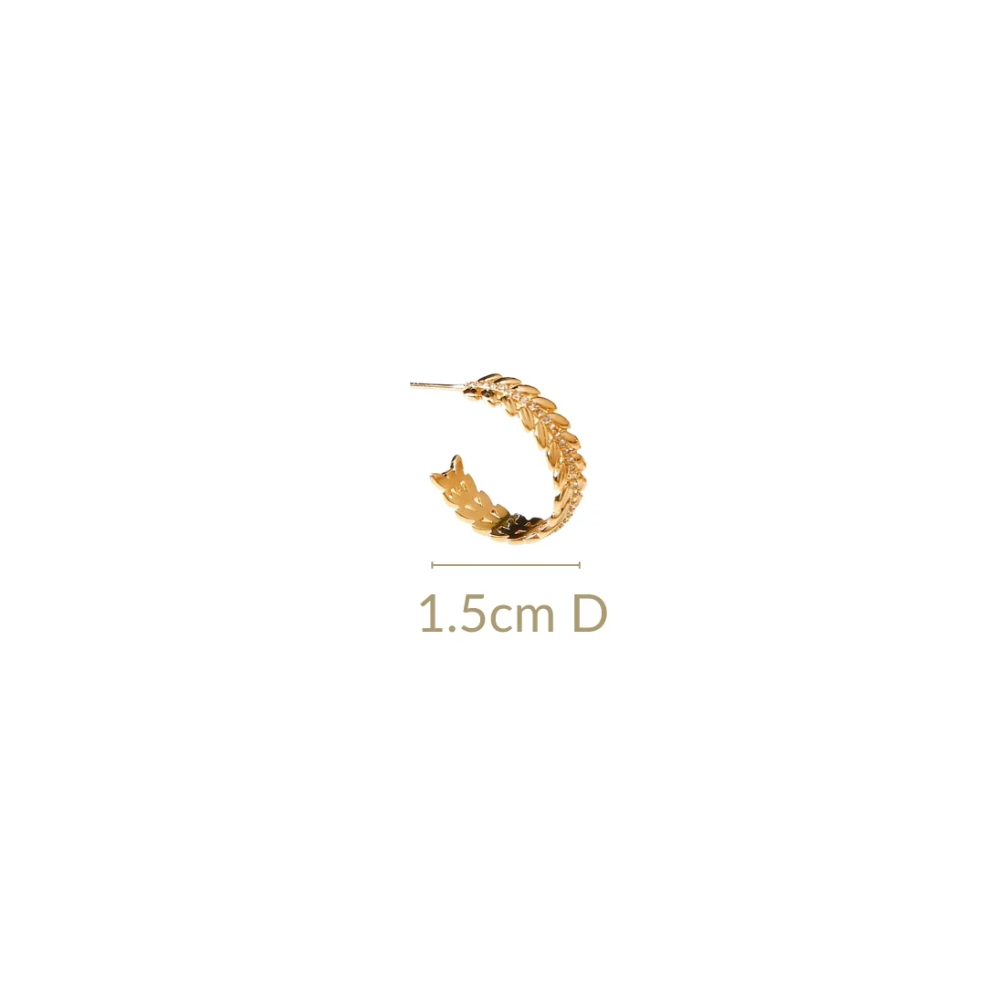 Leafline Gold Huggies - Image 3
