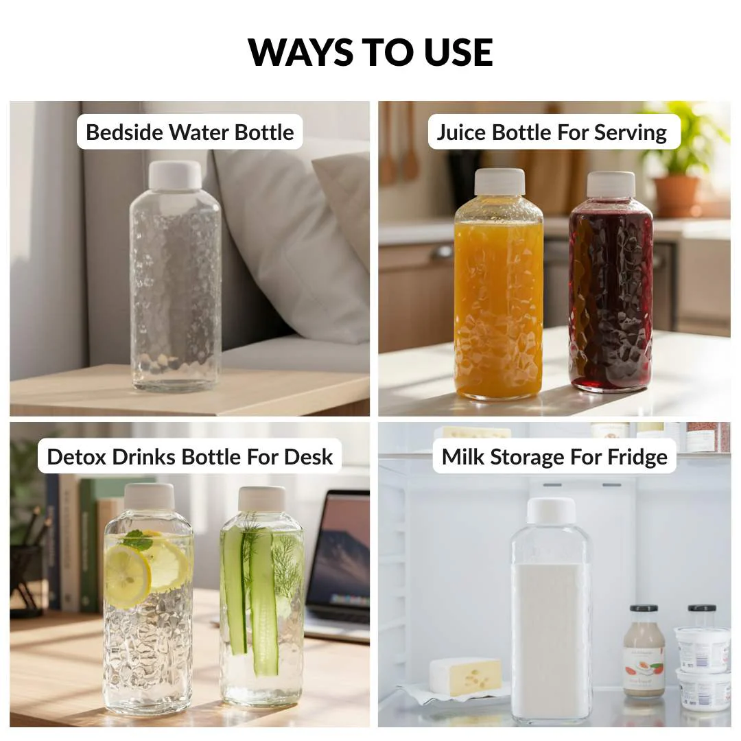 Leakproof Glass Bottle Set Of 2 980ml - Image 6