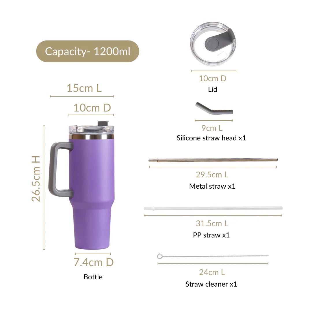 Leakproof Gym Travel Sipper Bottle 1200ml - Image 4
