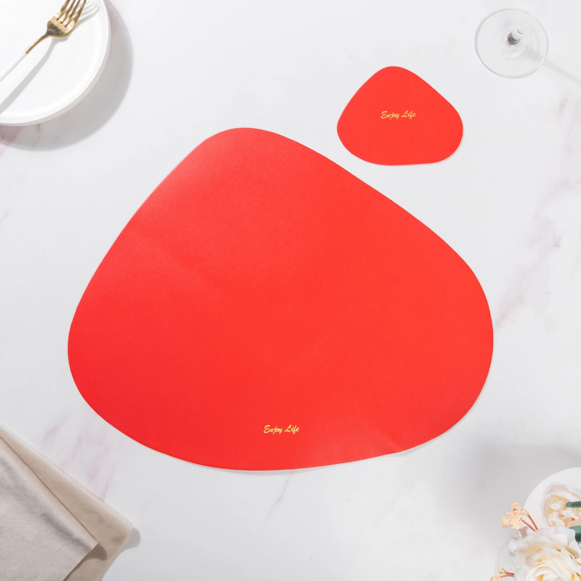 Leather Mat And Coaster Set - Image 6