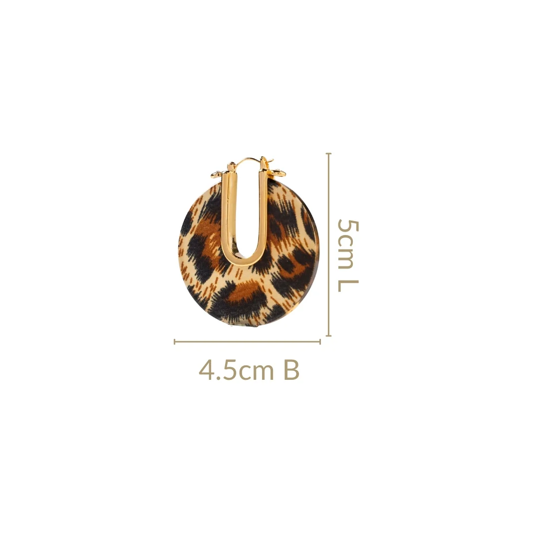 Leopard Hoop Earrings - Image 4