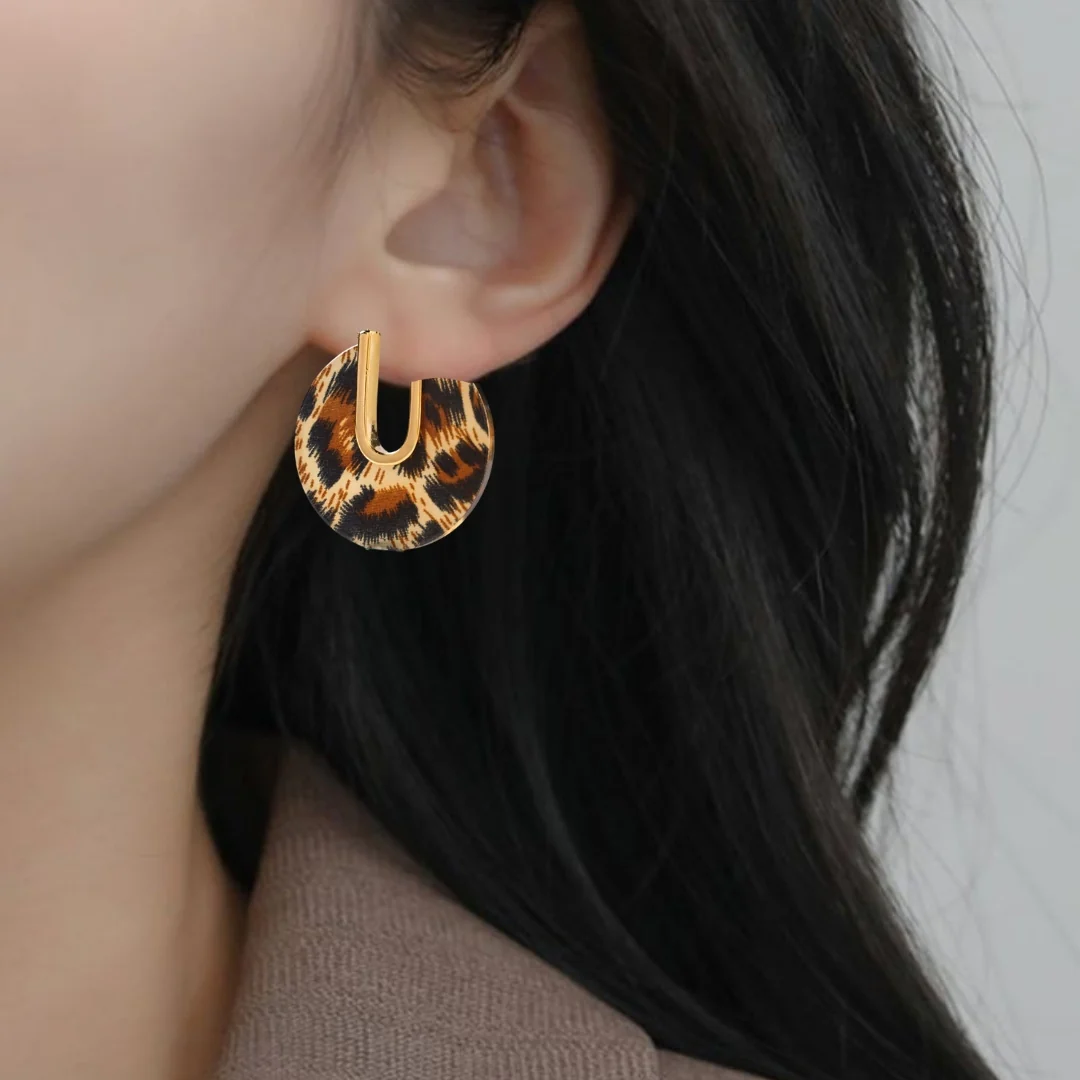 Leopard Hoop Earrings - Image 6