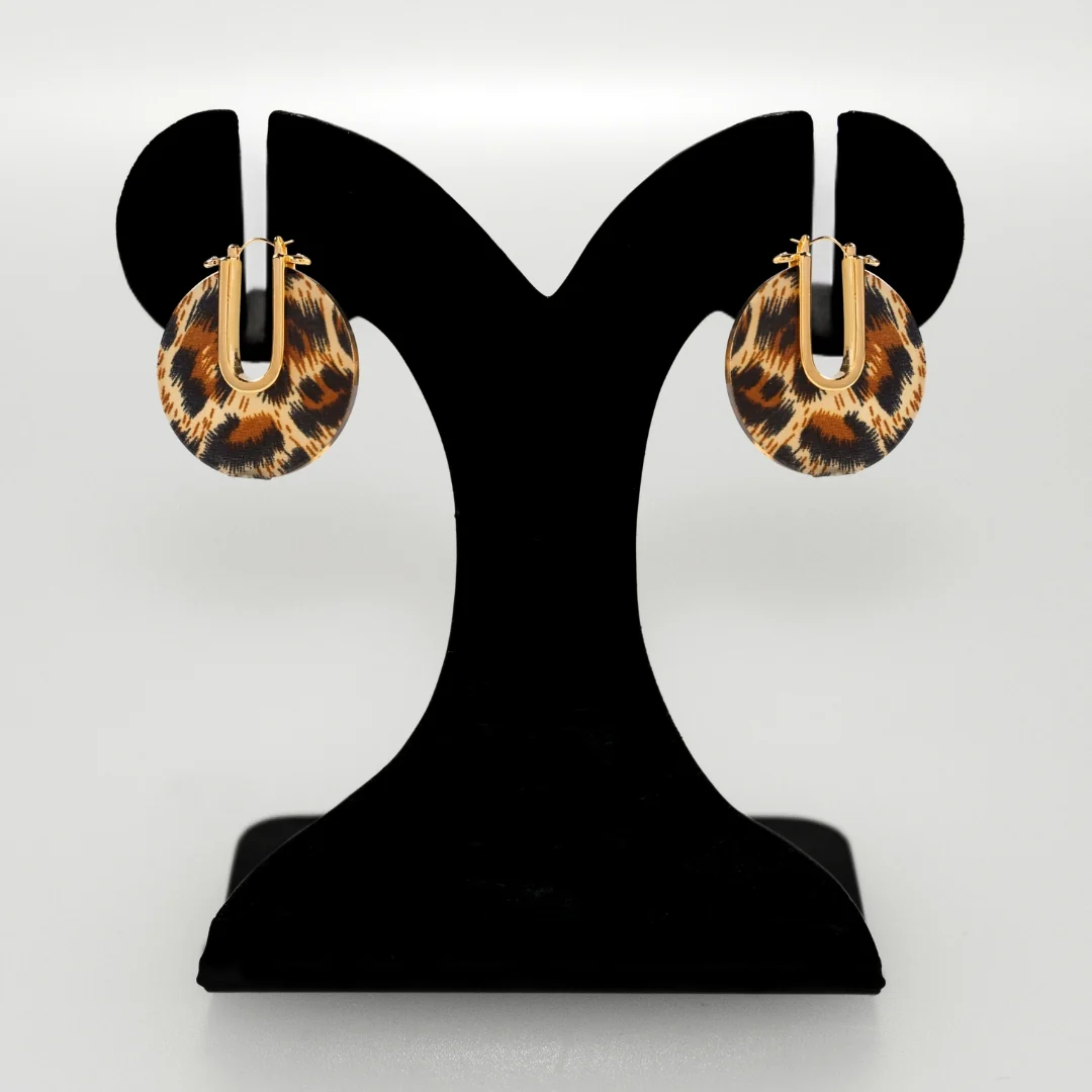 Leopard Hoop Earrings - Image 7