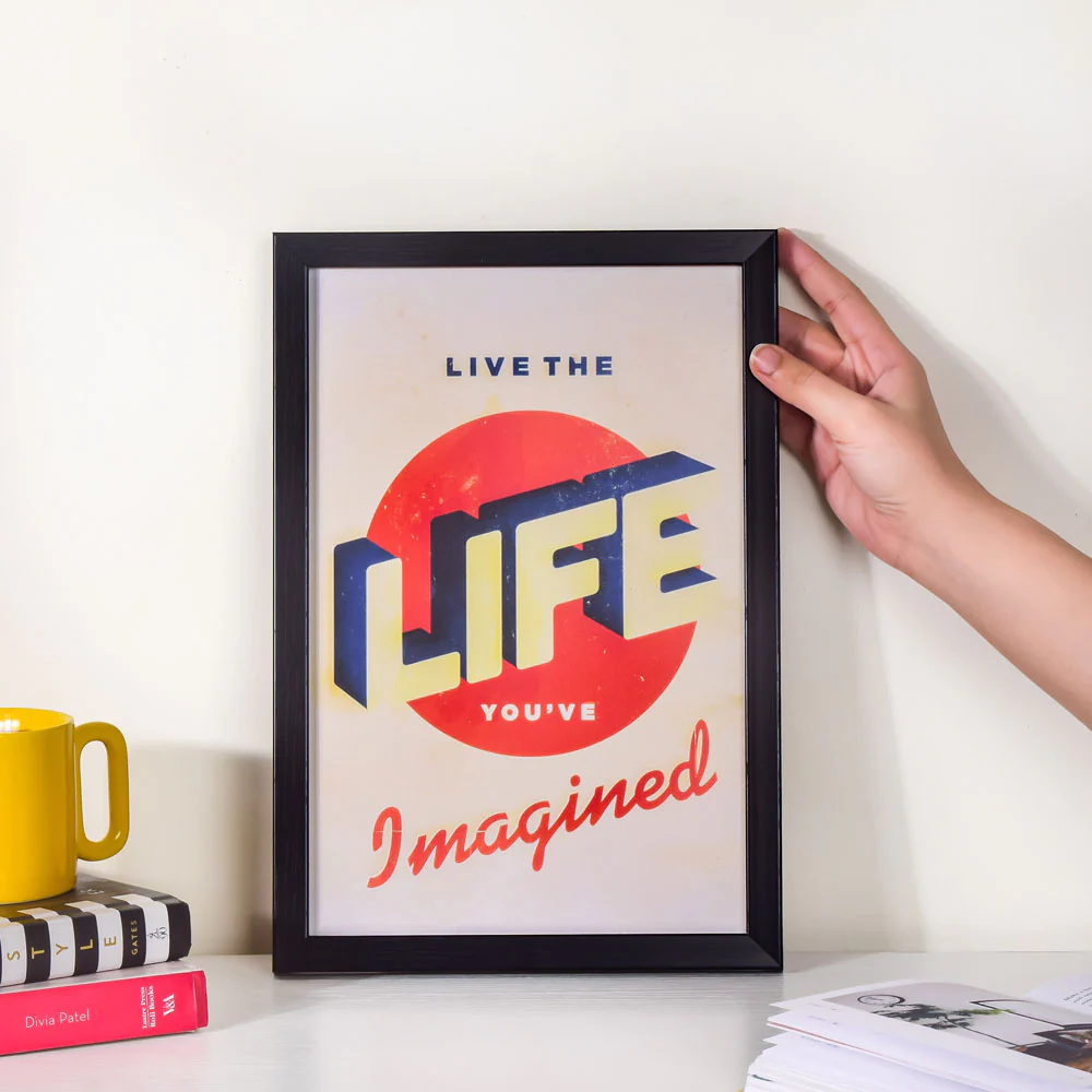 Life Quote Framed Poster 13x9 Inch - Image 2