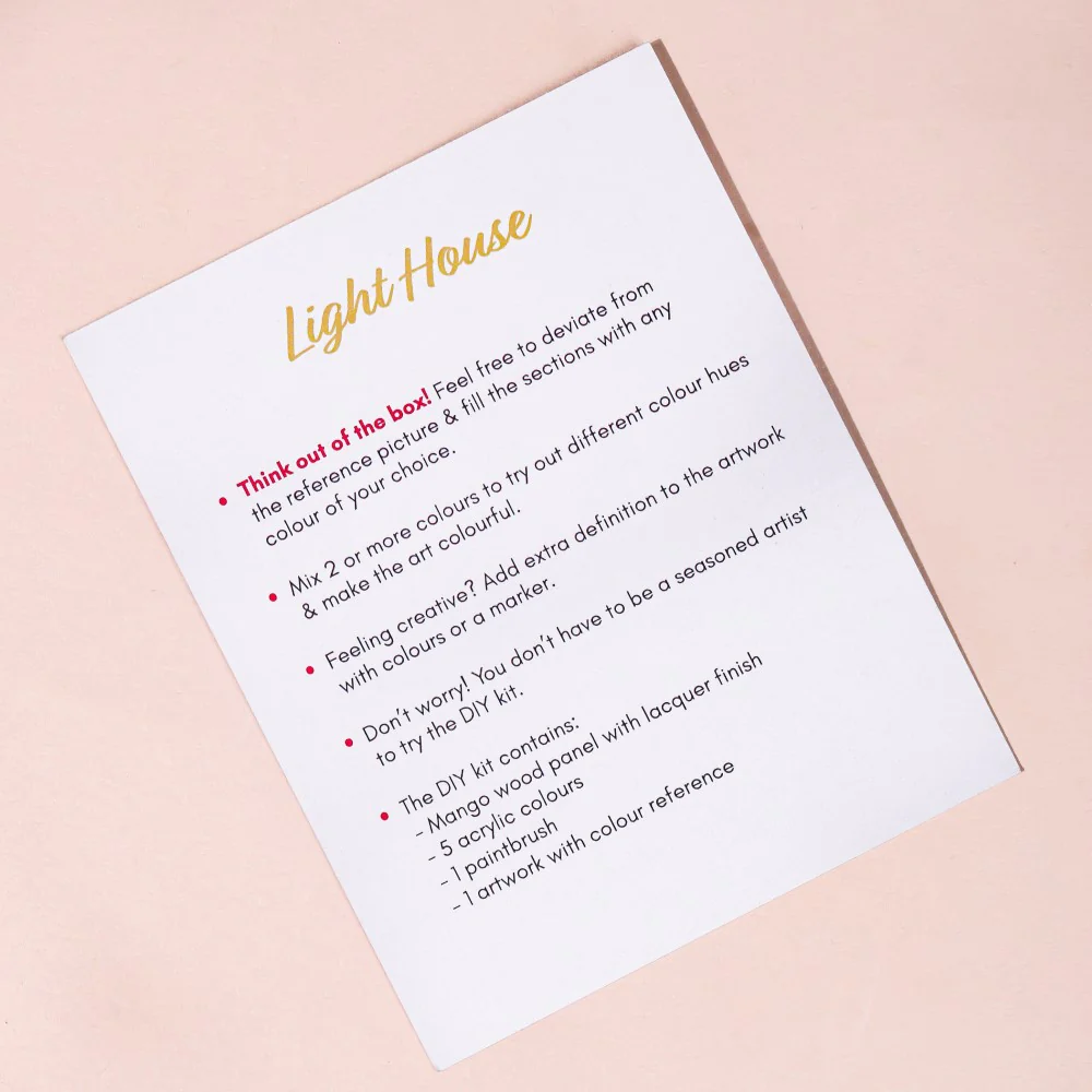 Lighthouse Wooden DIY Paint Kit 13x10 Inch - Image 9