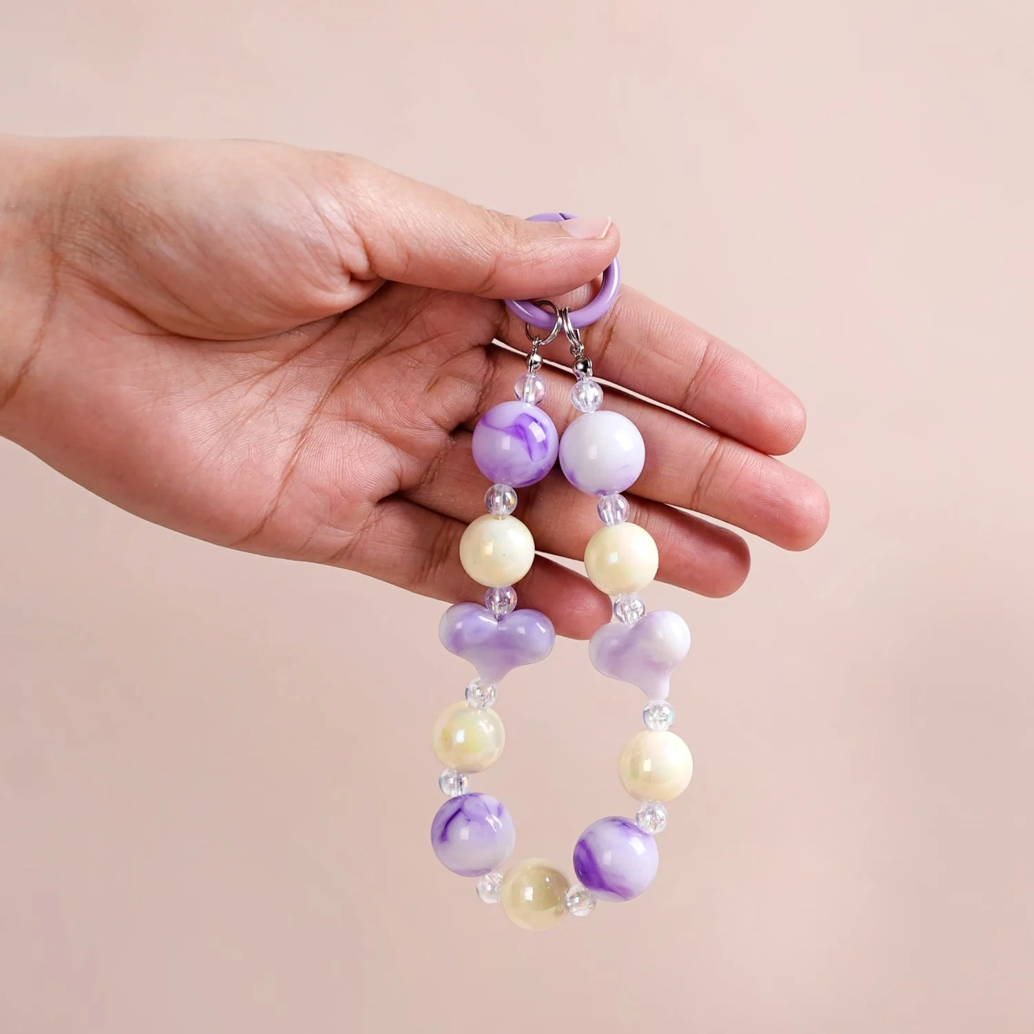 Lilac Love Charm Keychain - Image 2