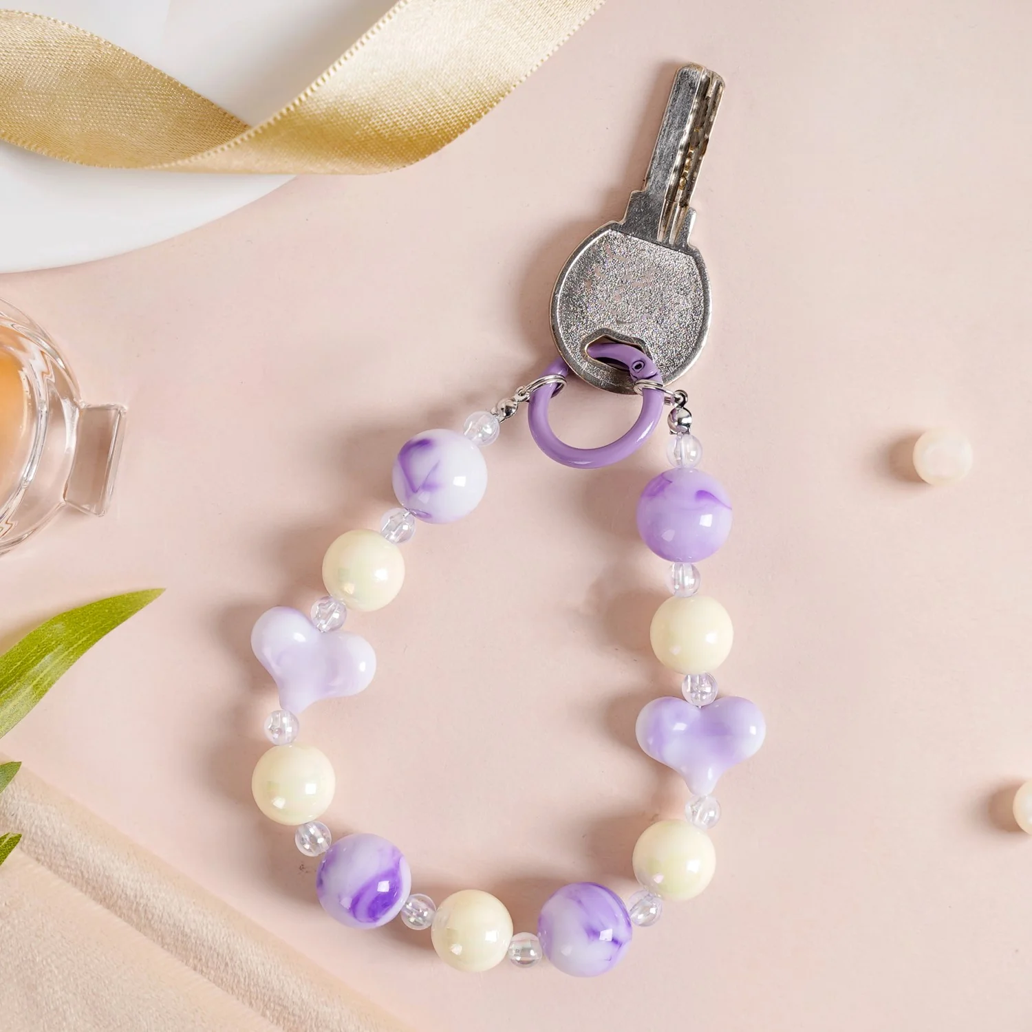Lilac Love Charm Keychain - Image 3
