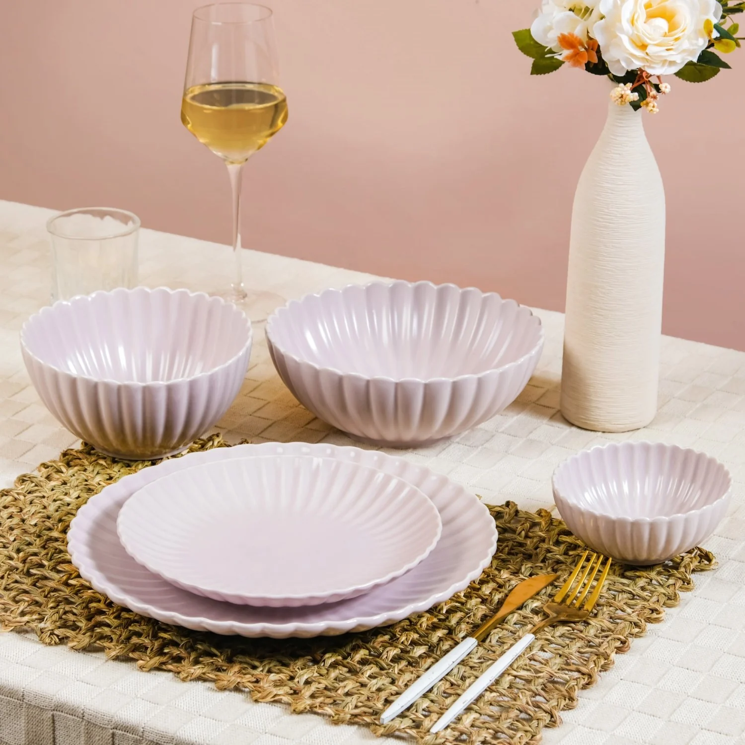 Lilac Scallop Side Bowls Set Of 4 250ml - Image 2