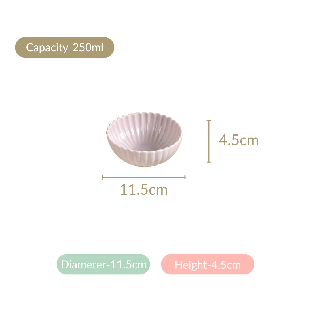 Lilac Scallop Side Bowls Set Of 4 250ml - Image 6