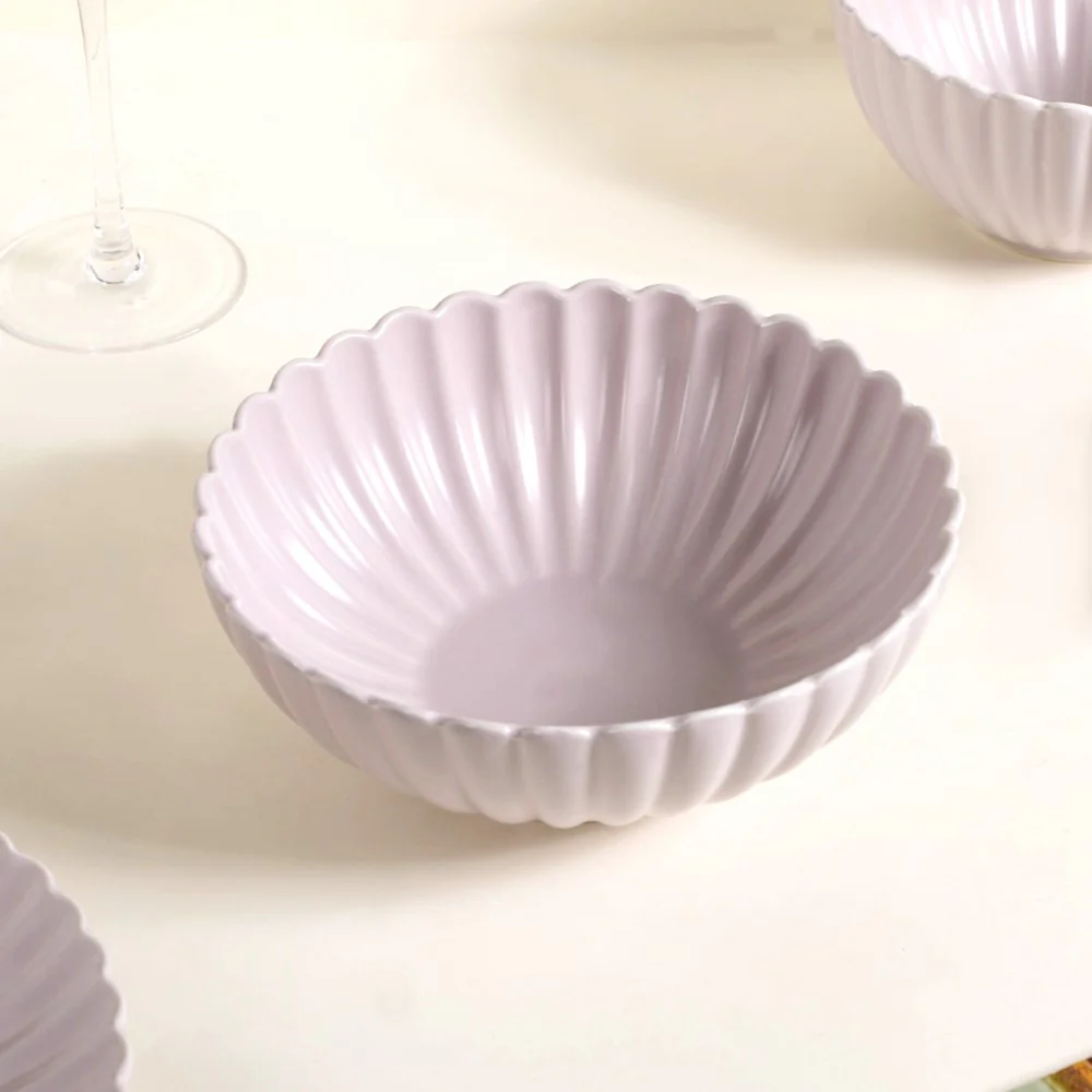 Lilac Scalloped 22 Piece Dinner Set For 6 - Image 11