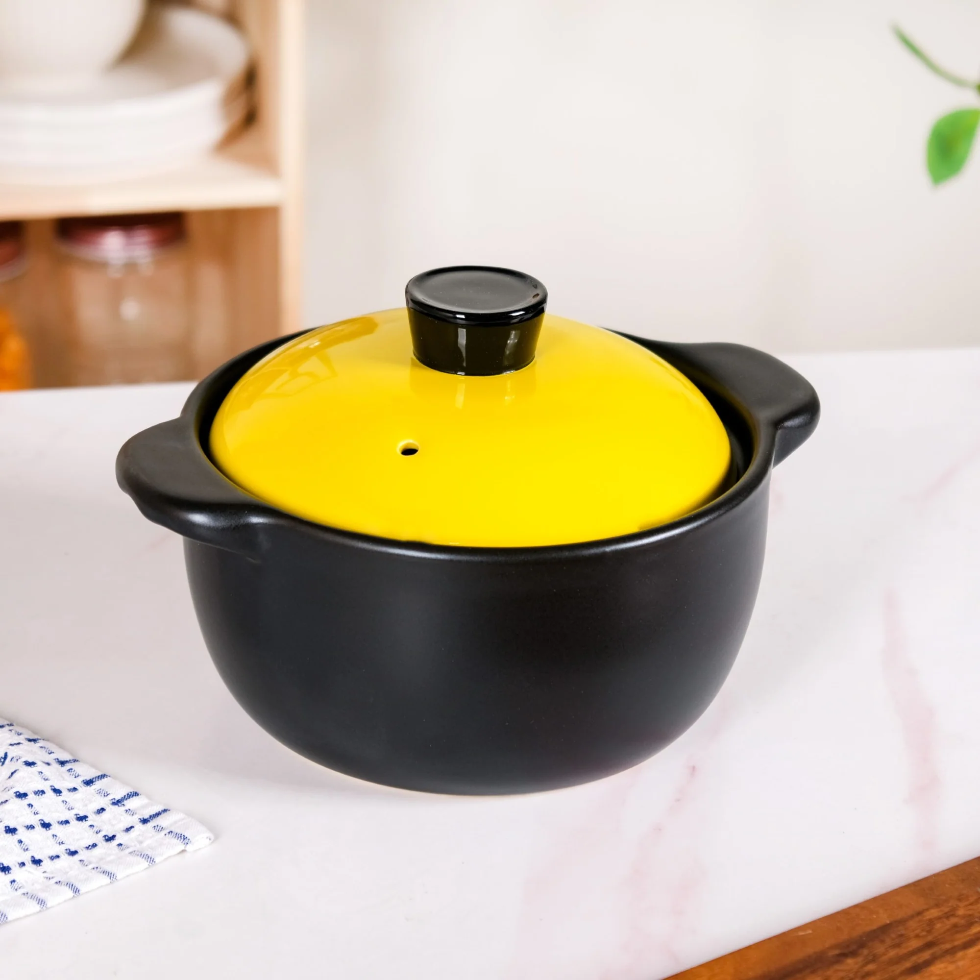 Limonelle Ceramic Cooking Casserole With Lid Flame Safe 2300ml - Image 9