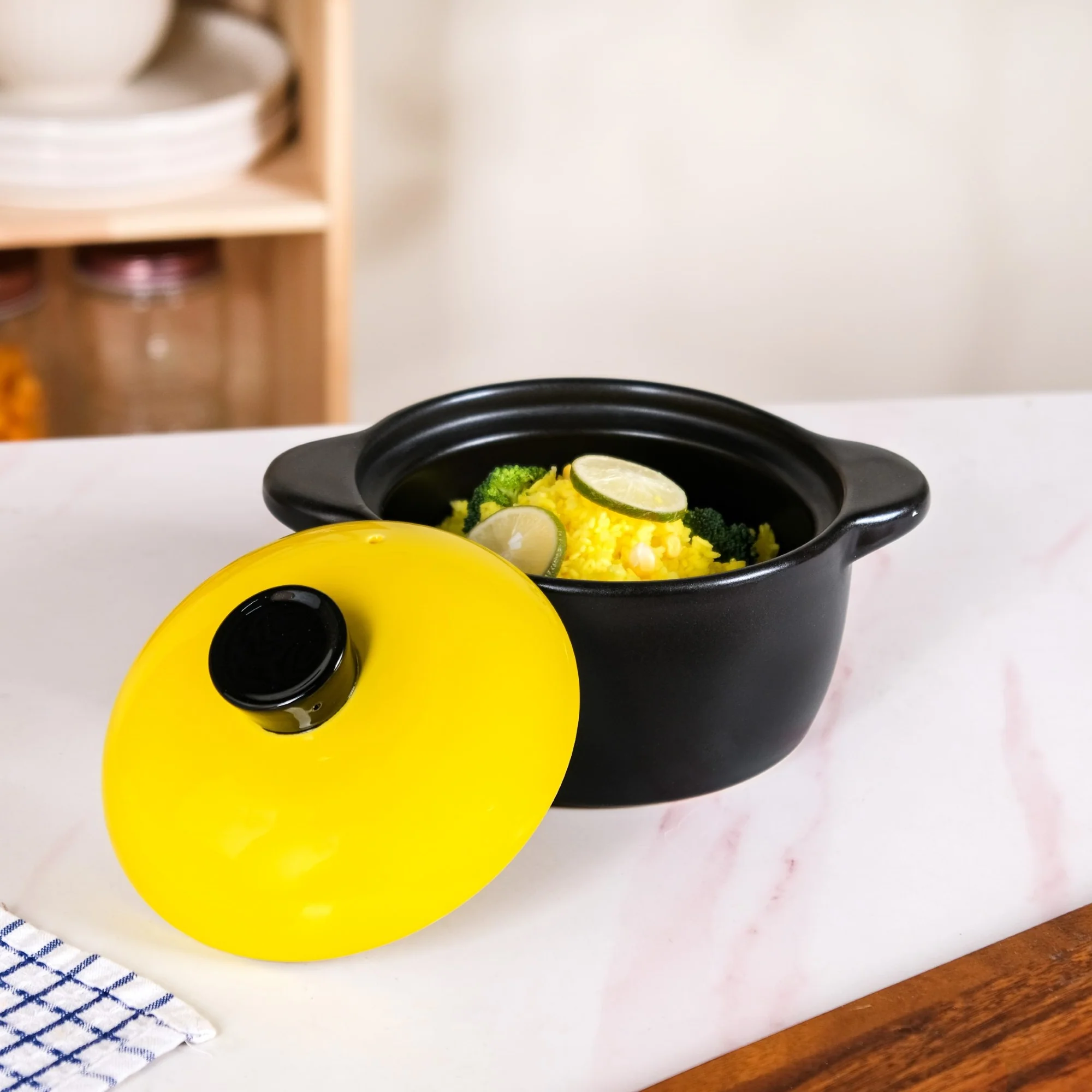 Limonelle Ceramic Cooking Pot With Lid 1200ml - Image 10