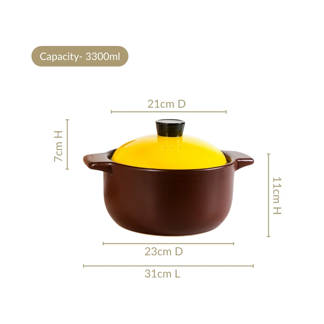 Limonelle Ceramic Cookware With Lid 3300ml - Image 3