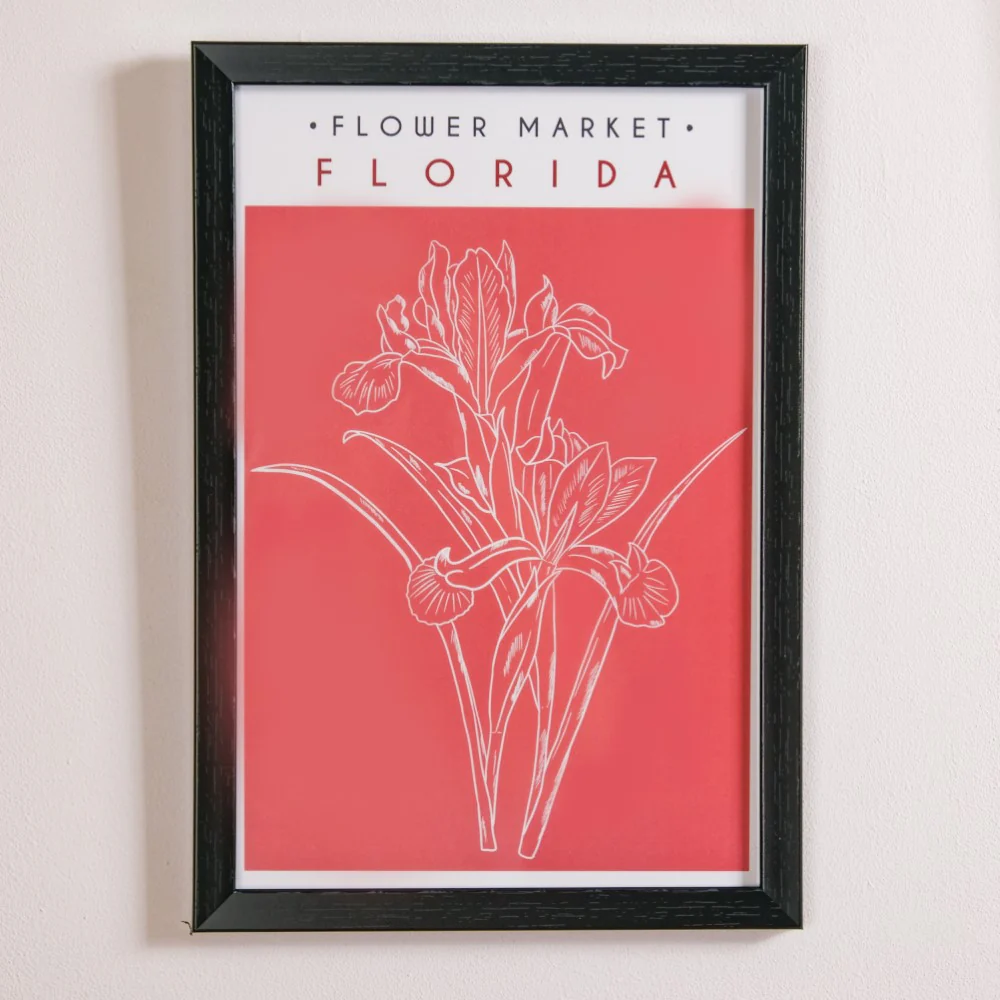 Line Art Flower Framed Poster Set Of 2 13x9 Inch - Image 3