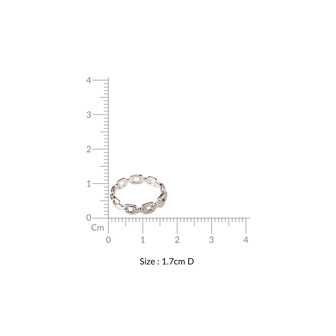 Link Design Silver Ring - Image 3