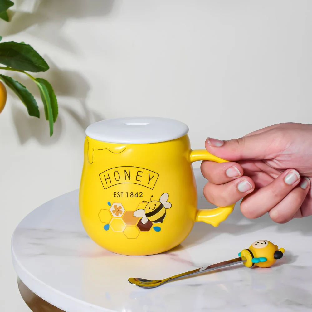 Honey Bee Coffee Mug Yellow 350 ml - Image 2