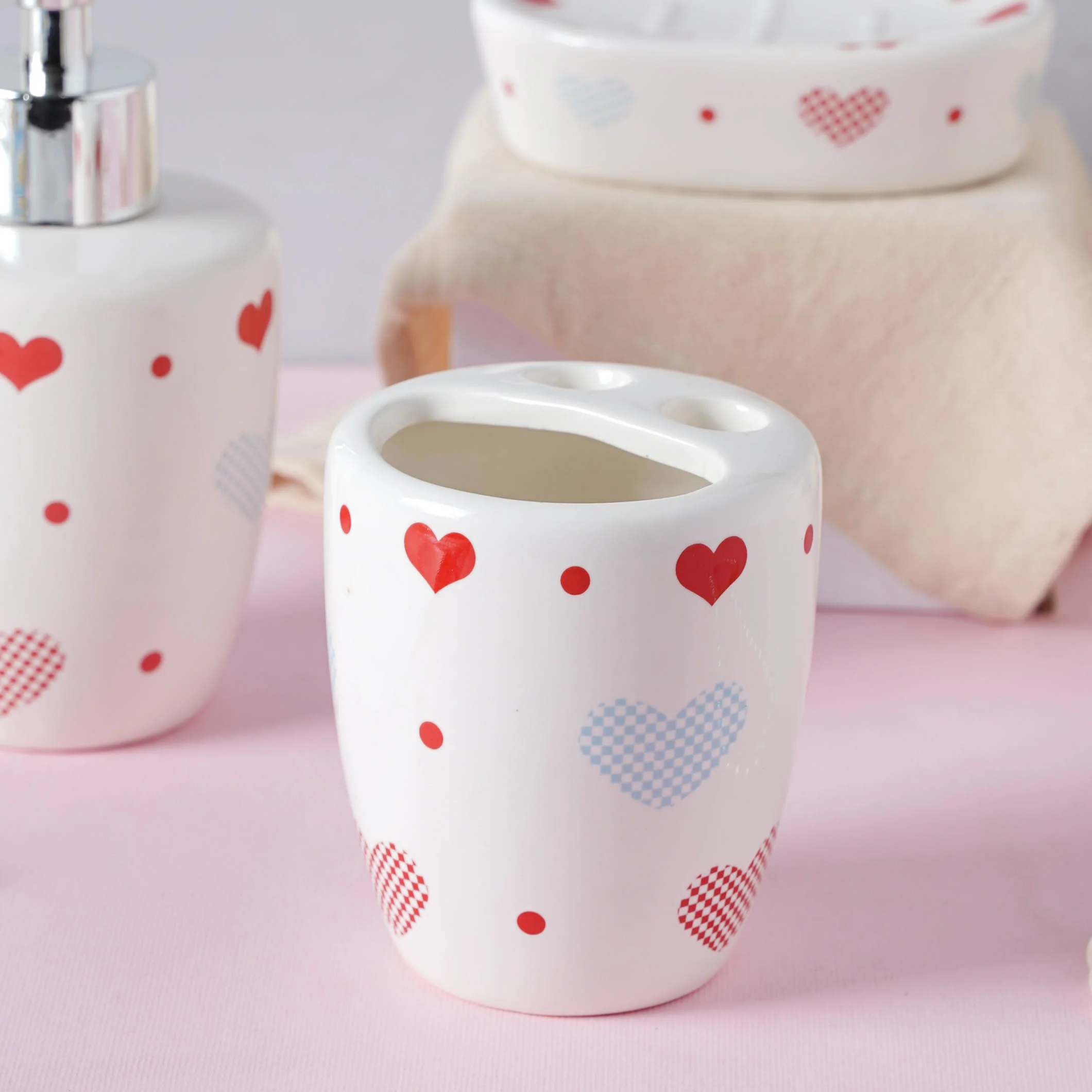 Little Hearts Ceramic Bath Set - Image 5