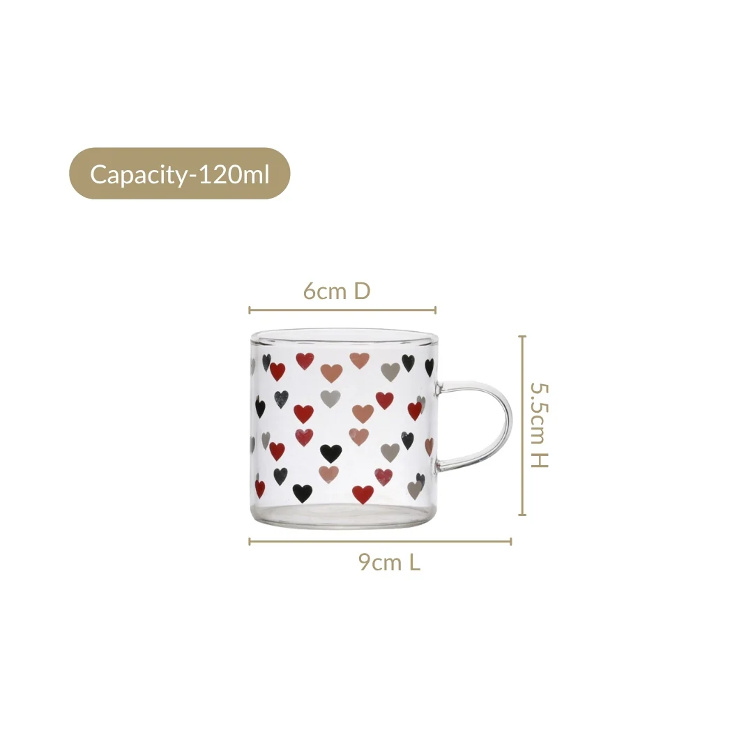 Little Hearts Cup Set Of 6 120ml - Image 3