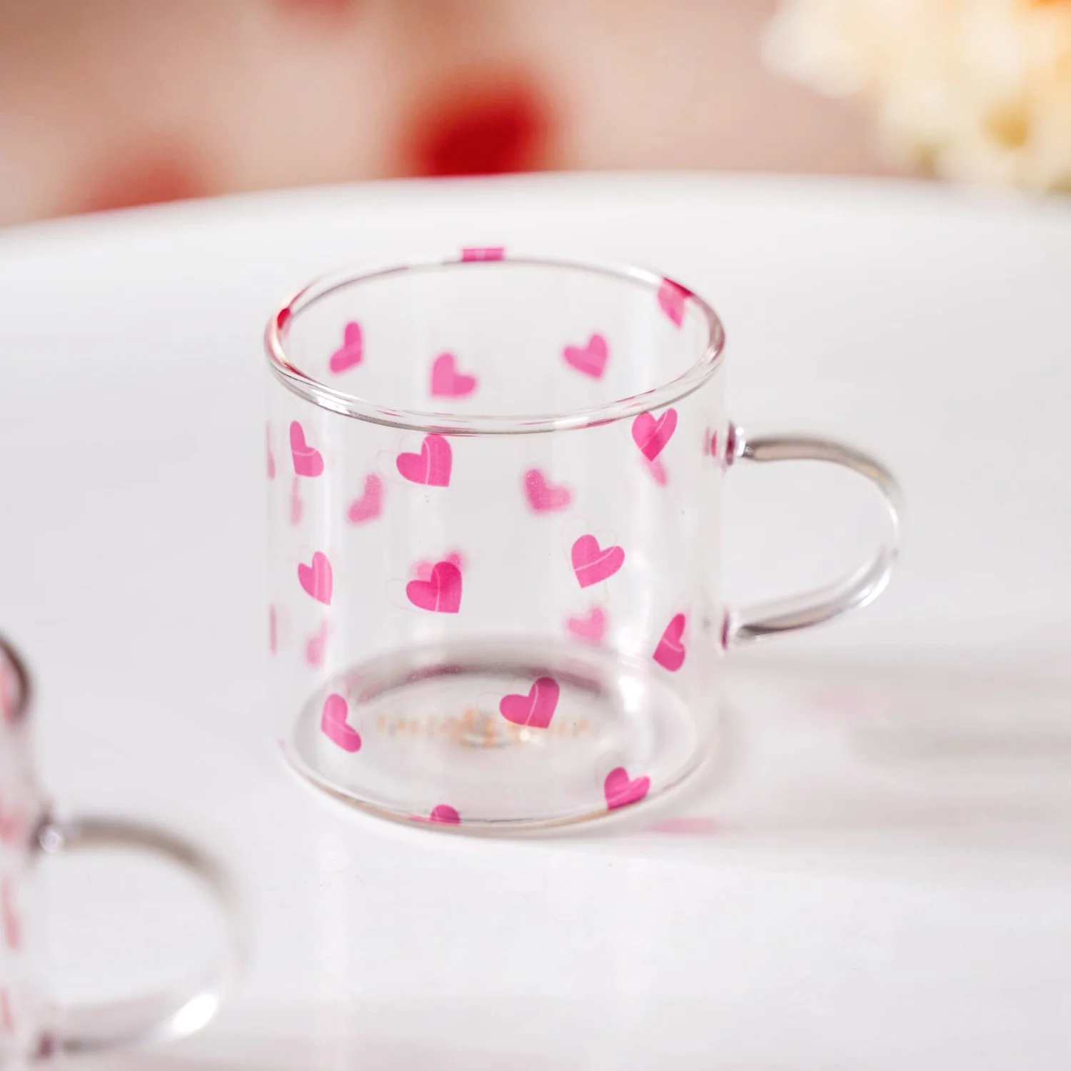 Little Hearts Glass Small Cup Set Of 2 140ml - Image 6