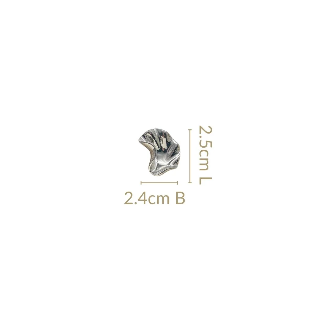 Little Miss Ginkgo Earrings Silver - Image 3