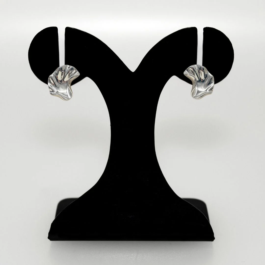 Little Miss Ginkgo Earrings Silver - Image 6