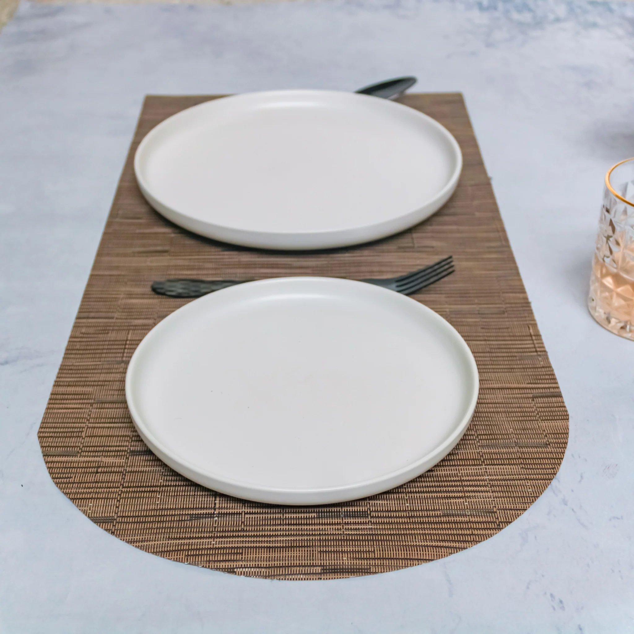 Long Center Table Placemat Brown - Image 5