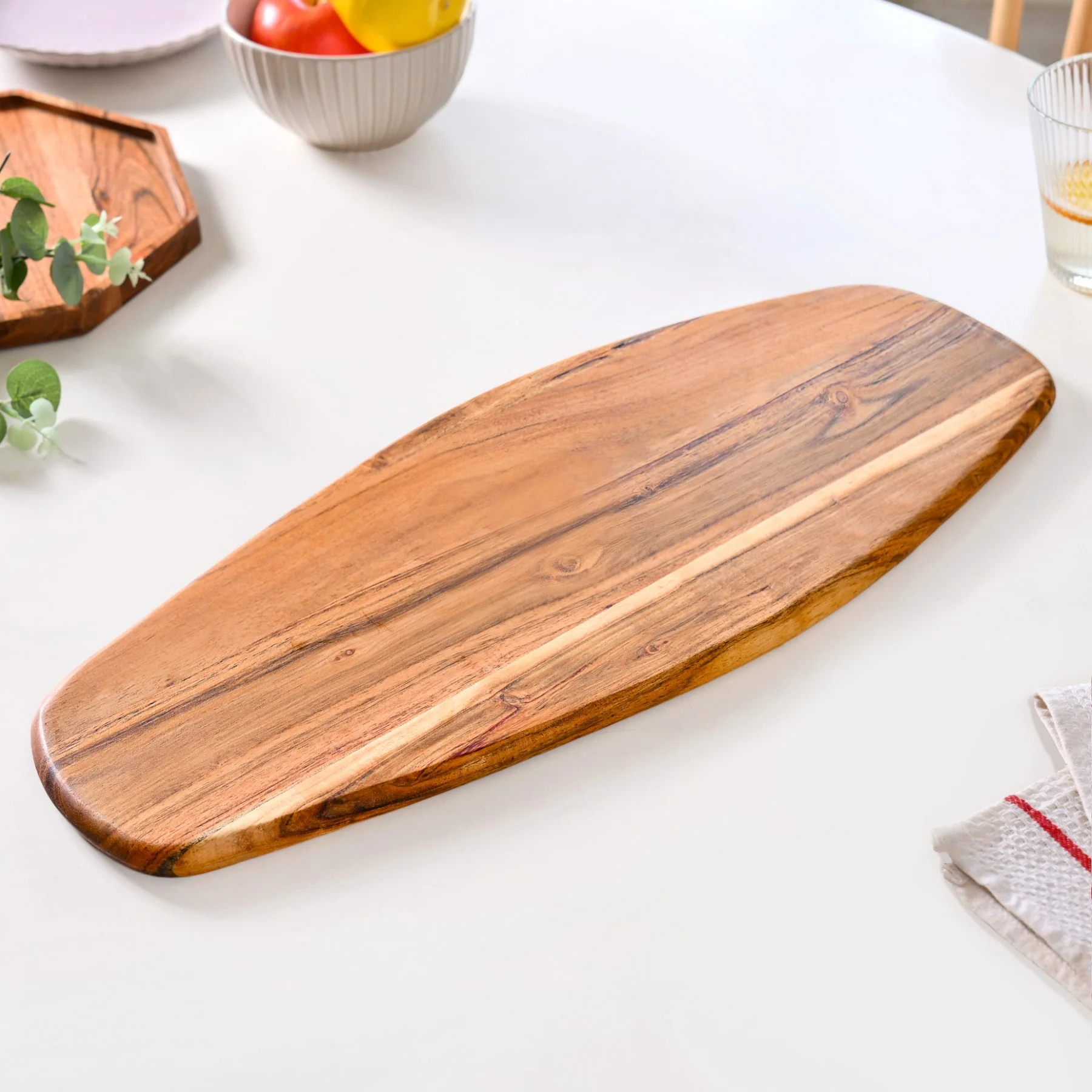 Long Organic Wooden Platter - Image 8