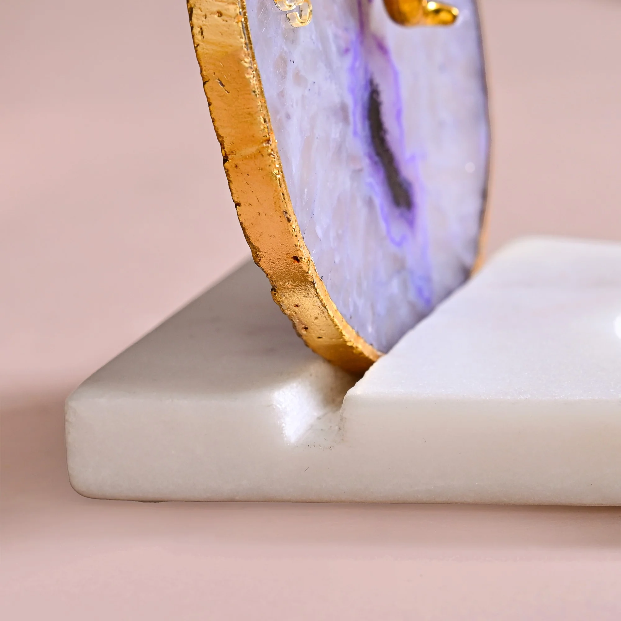 Lord Ganesh Agate Tealight Holder With Marble Base - Image 8