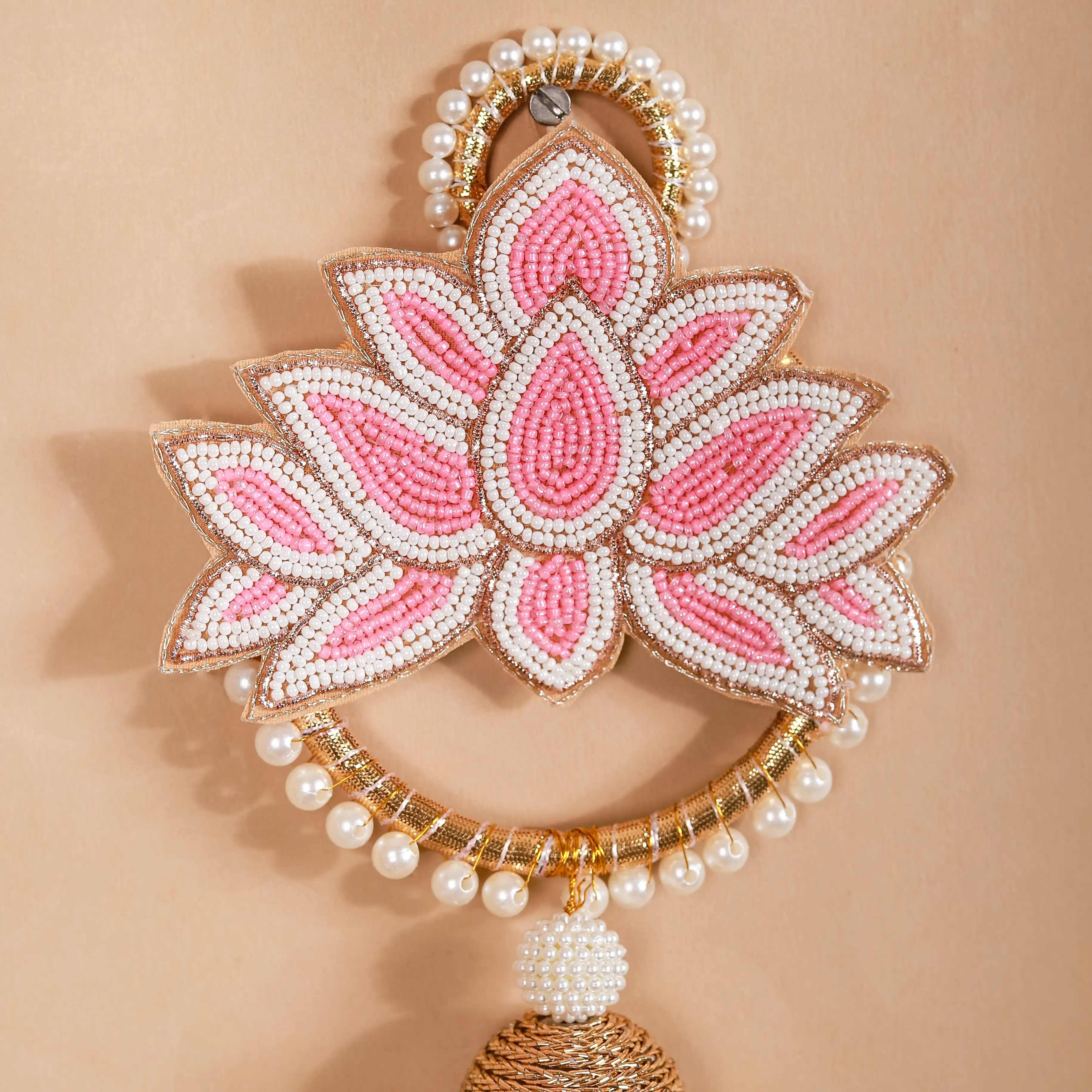 Lotus Door Hanging Set of 2 Pink & White - Image 4