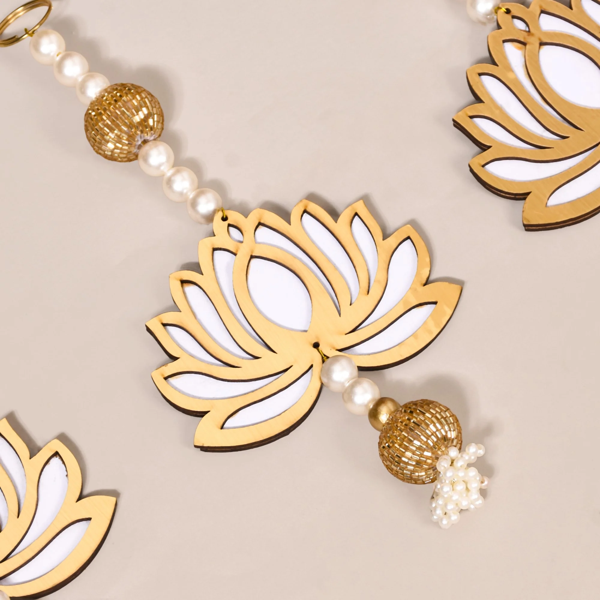 Lotus Wooden Wall Hangings Set Of 8 - Image 6
