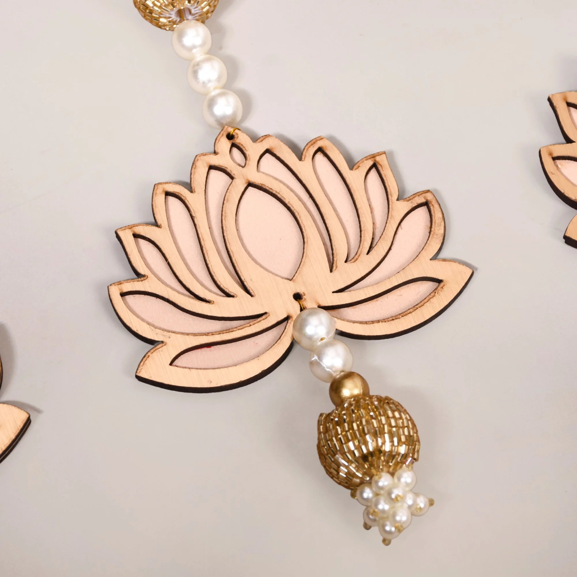 Lotus Wooden Wall Hangings Set Of 8 - Image 7