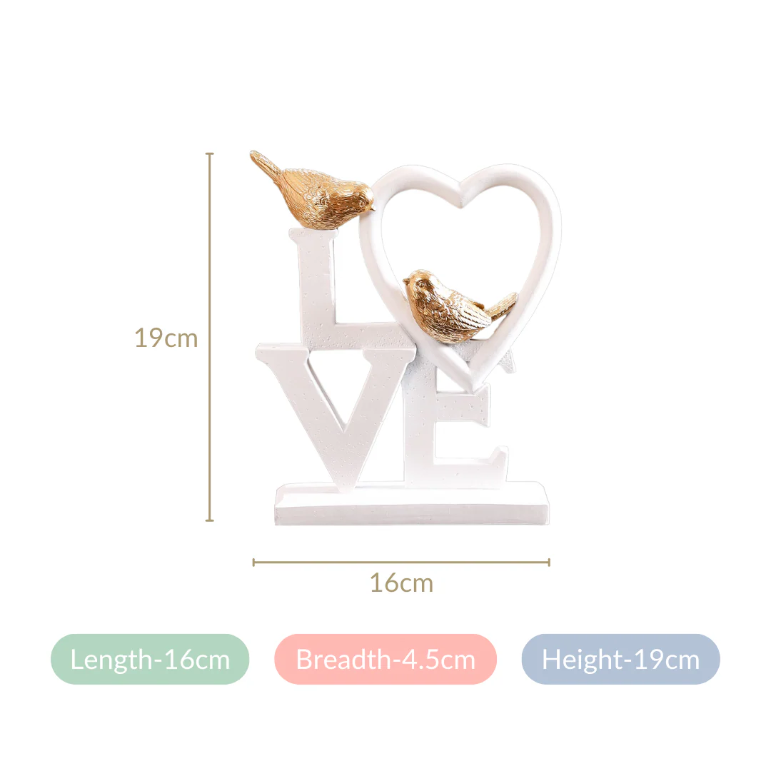 White Love Birds Showpiece - Image 10