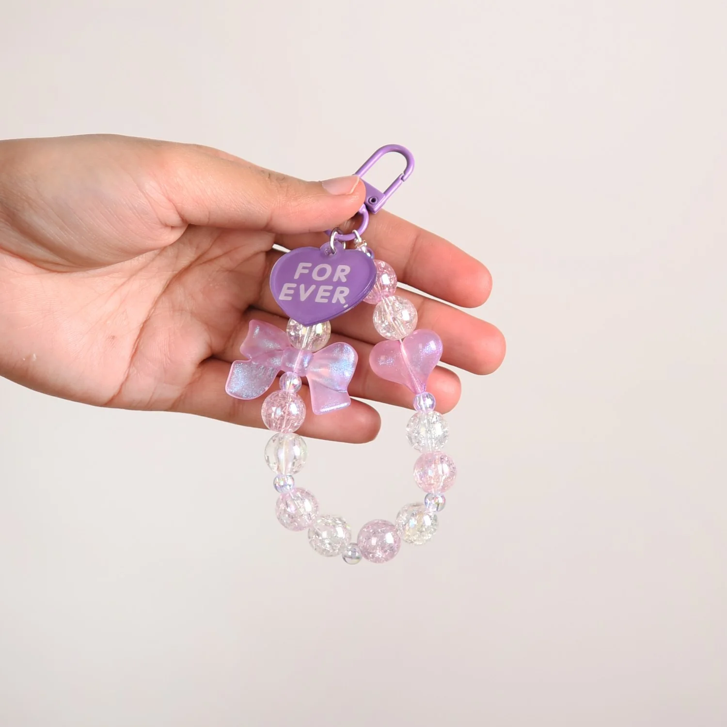 Love Forever Lavender Charm Keychain - Image 2