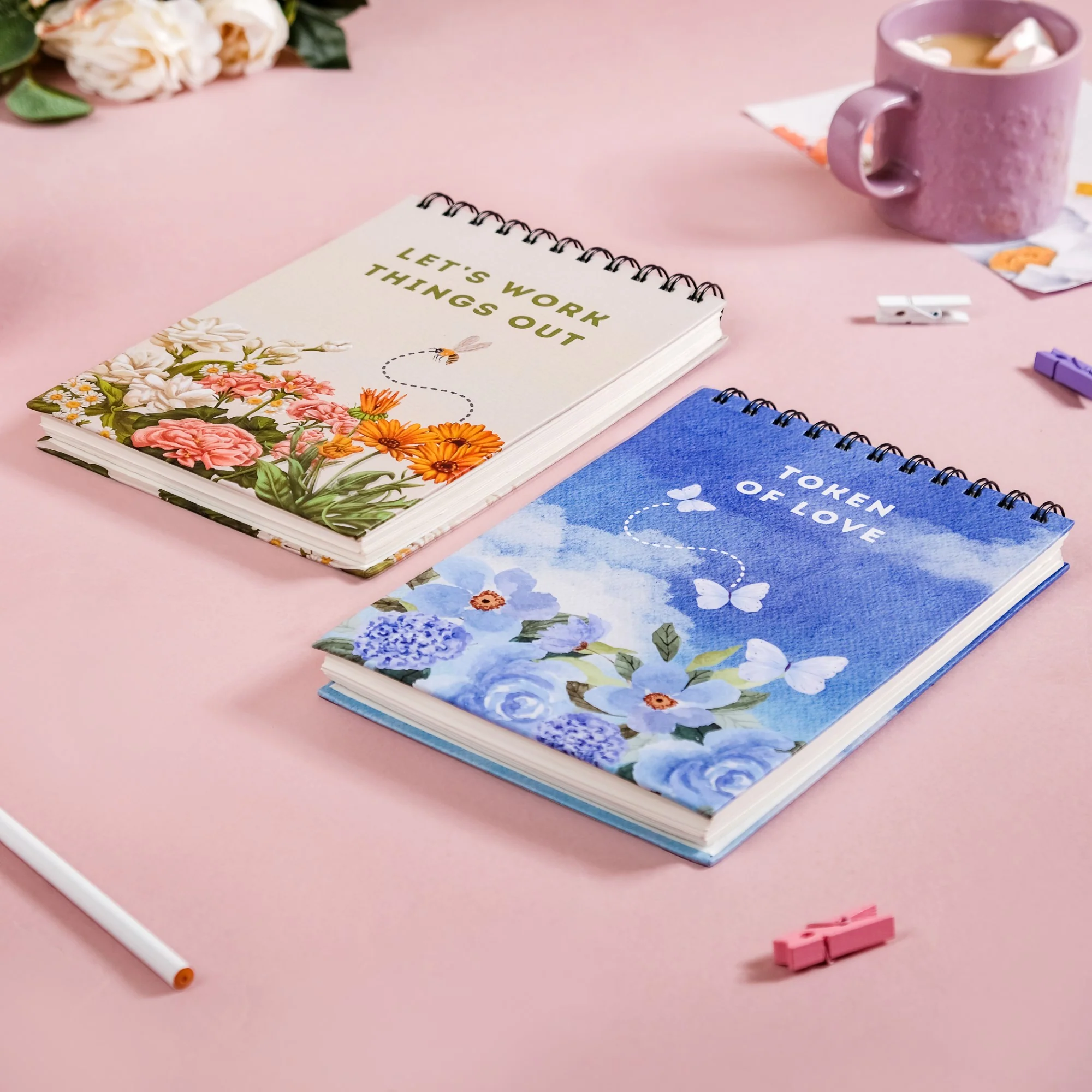 Love Garden Spiral Bound Notepad Set Of 2 - Image 3